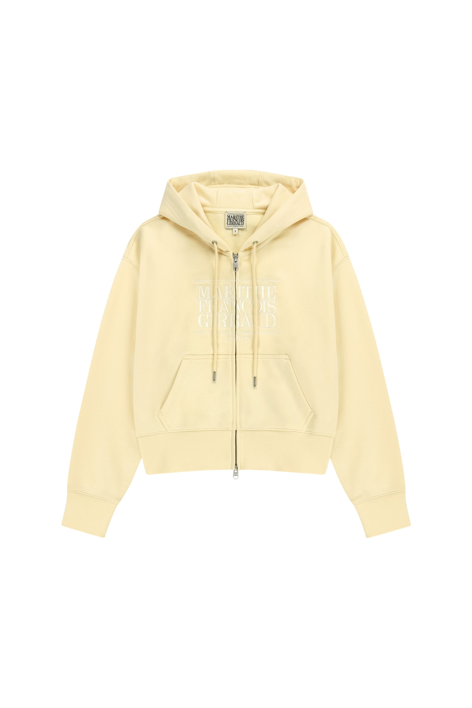 W Classic Logo Crop Hoodie Zipup Butter