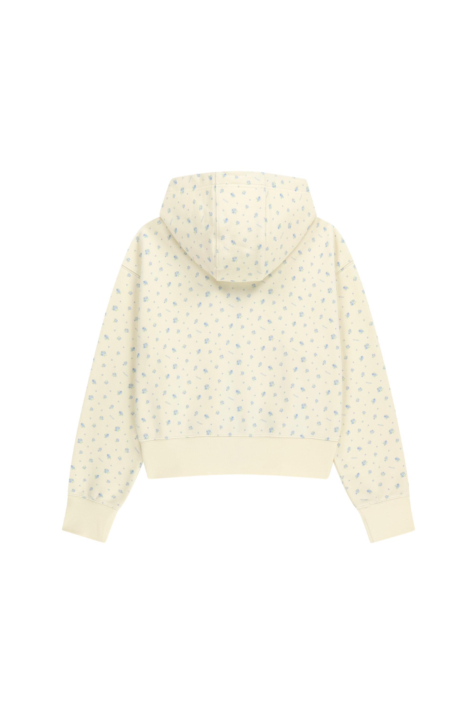 W Classic Logo Crop Hoodie Zipup Ivory