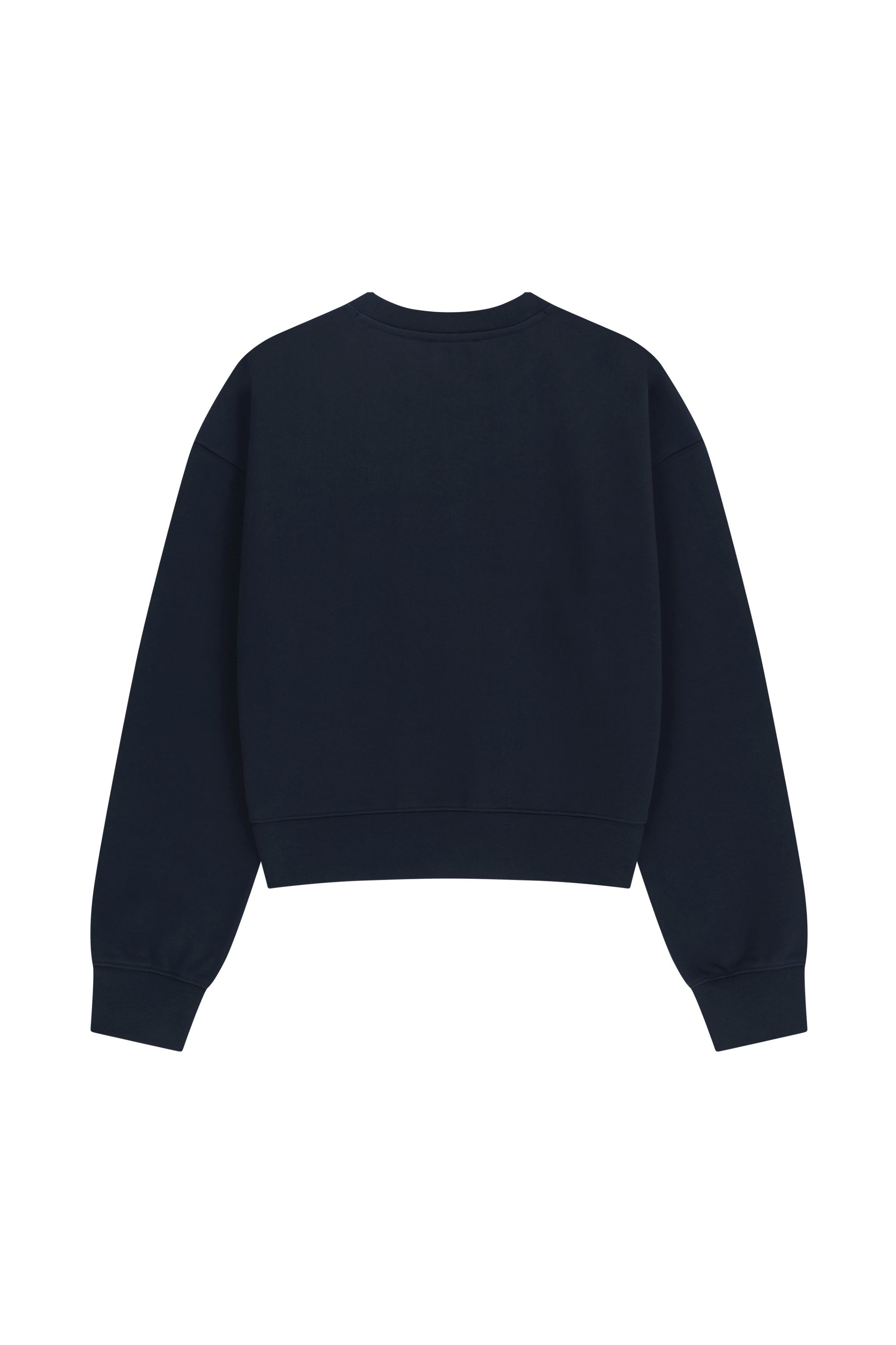W Classic Logo Crop Sweatshirt Navy