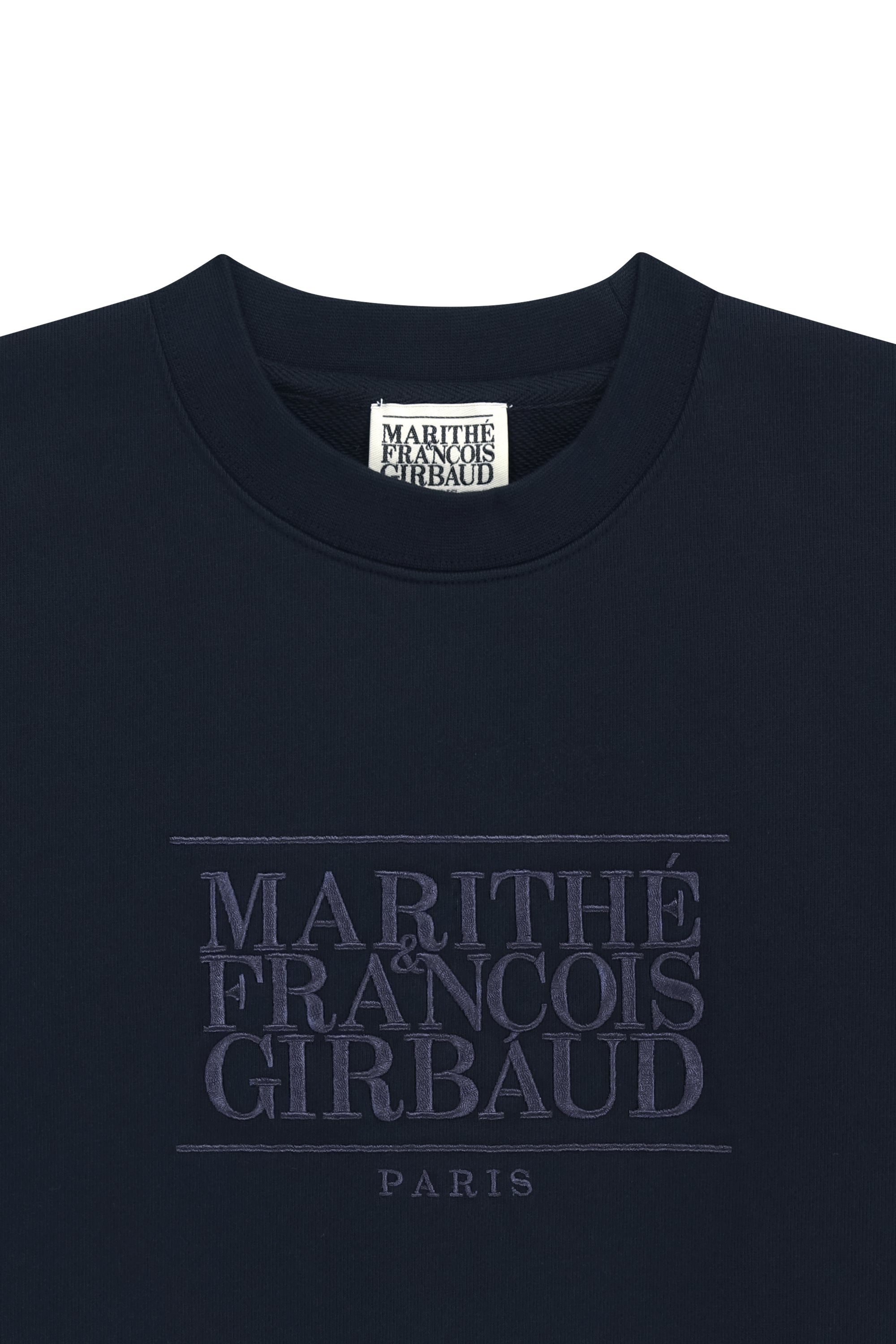 W Classic Logo Crop Sweatshirt Navy