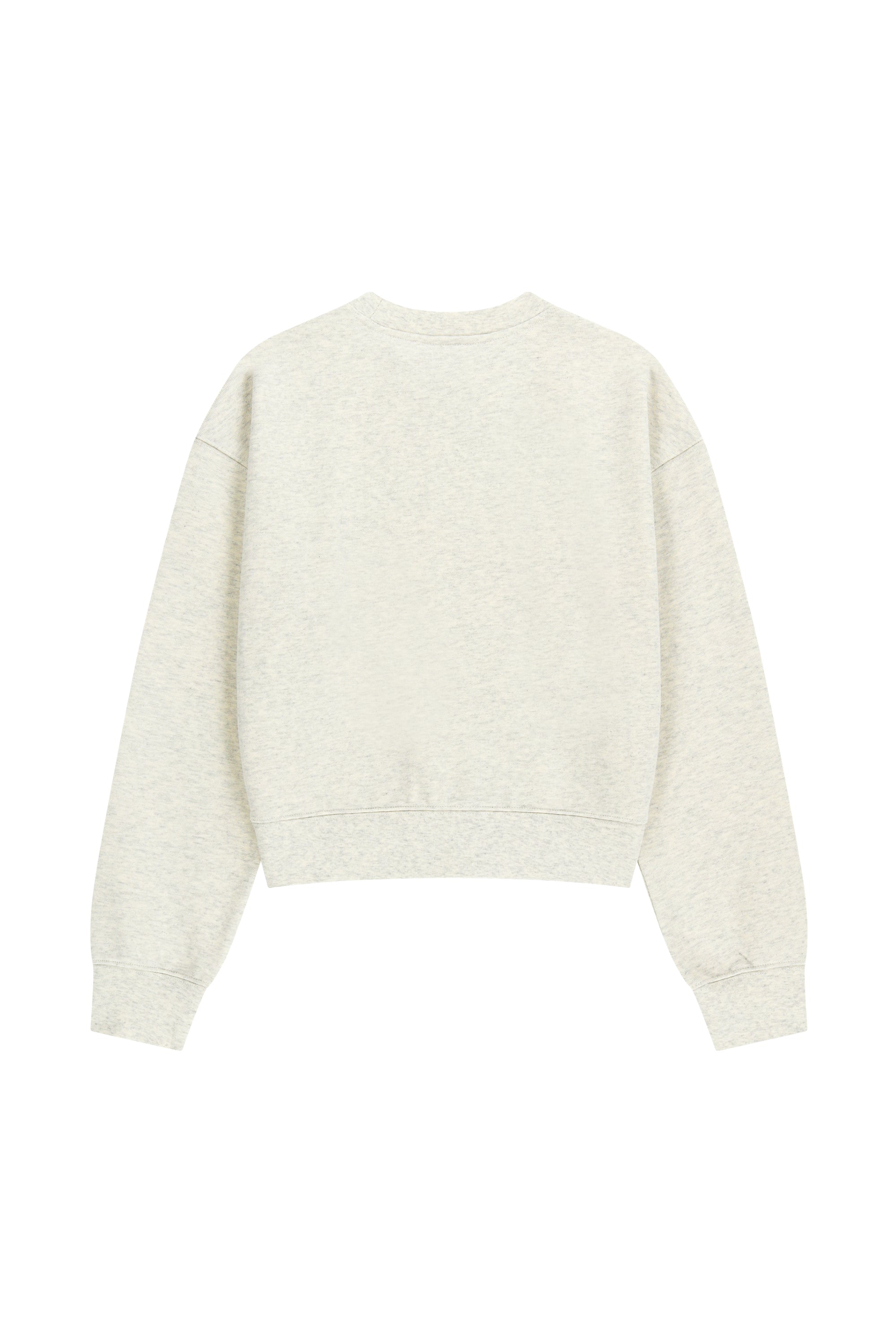 W Classic Logo Crop Sweatshirt Oatmeal
