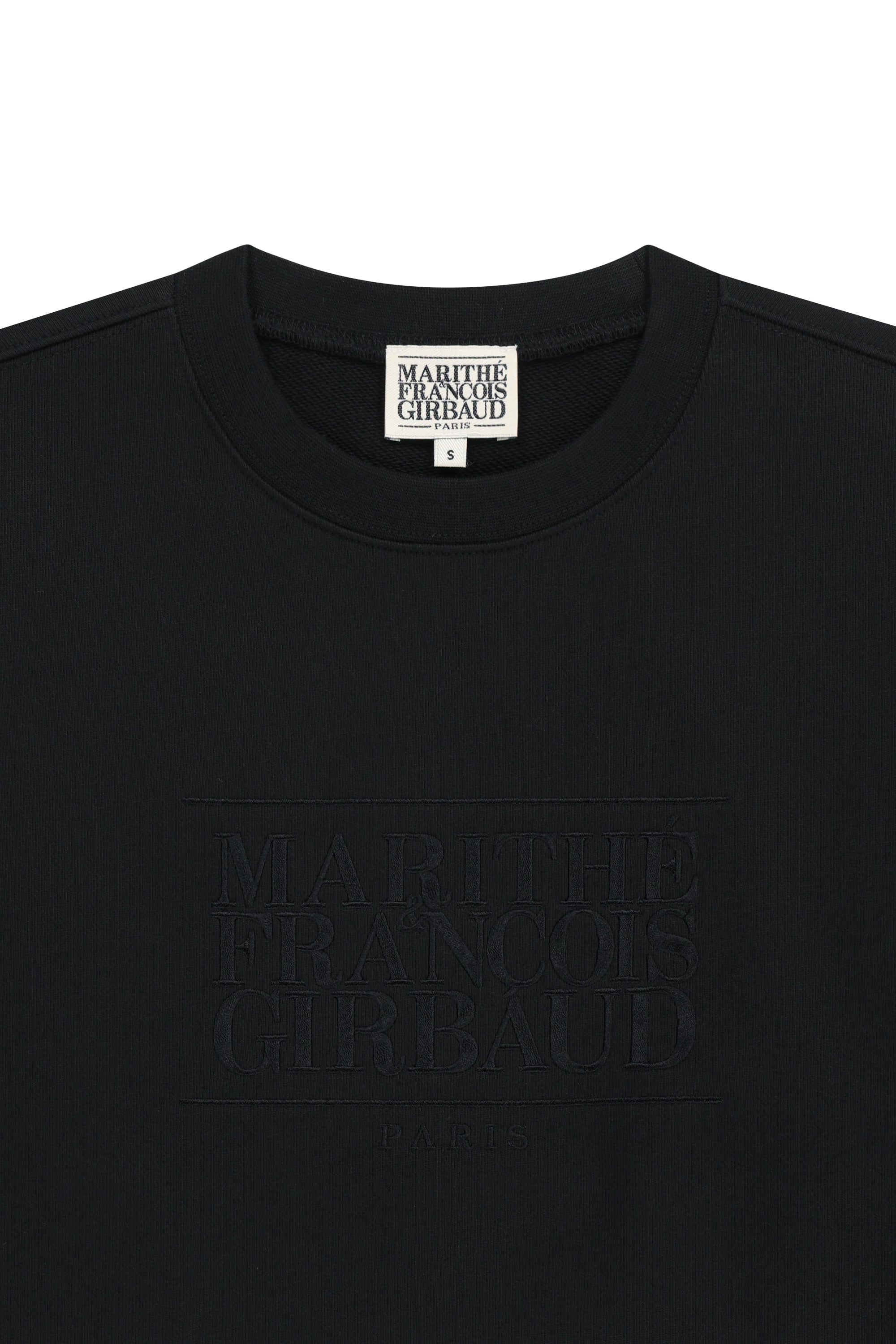 Classic Logo Embroidery Sweatshirt Black Black