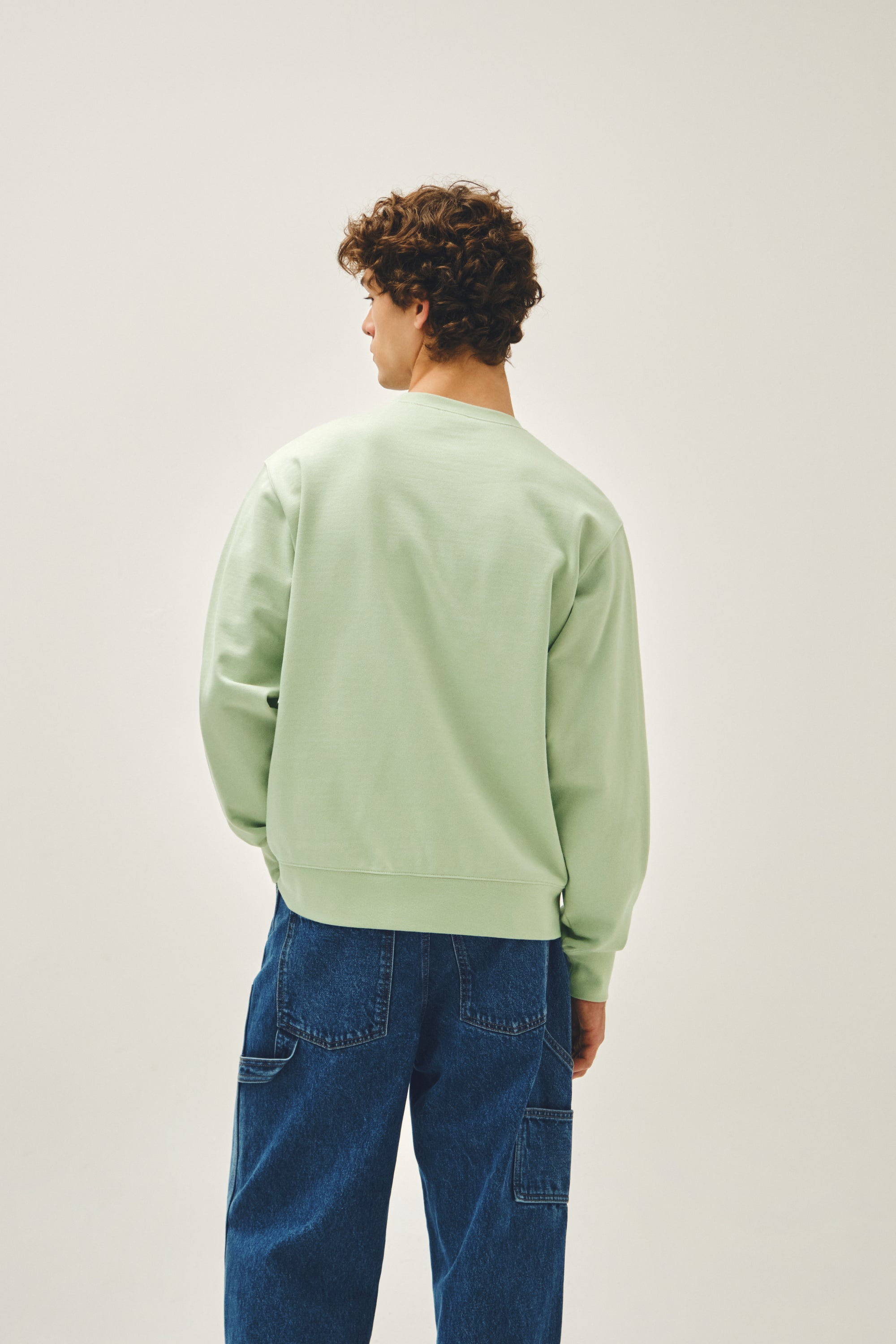 Classic Logo Embroidery Sweatshirt Light Green