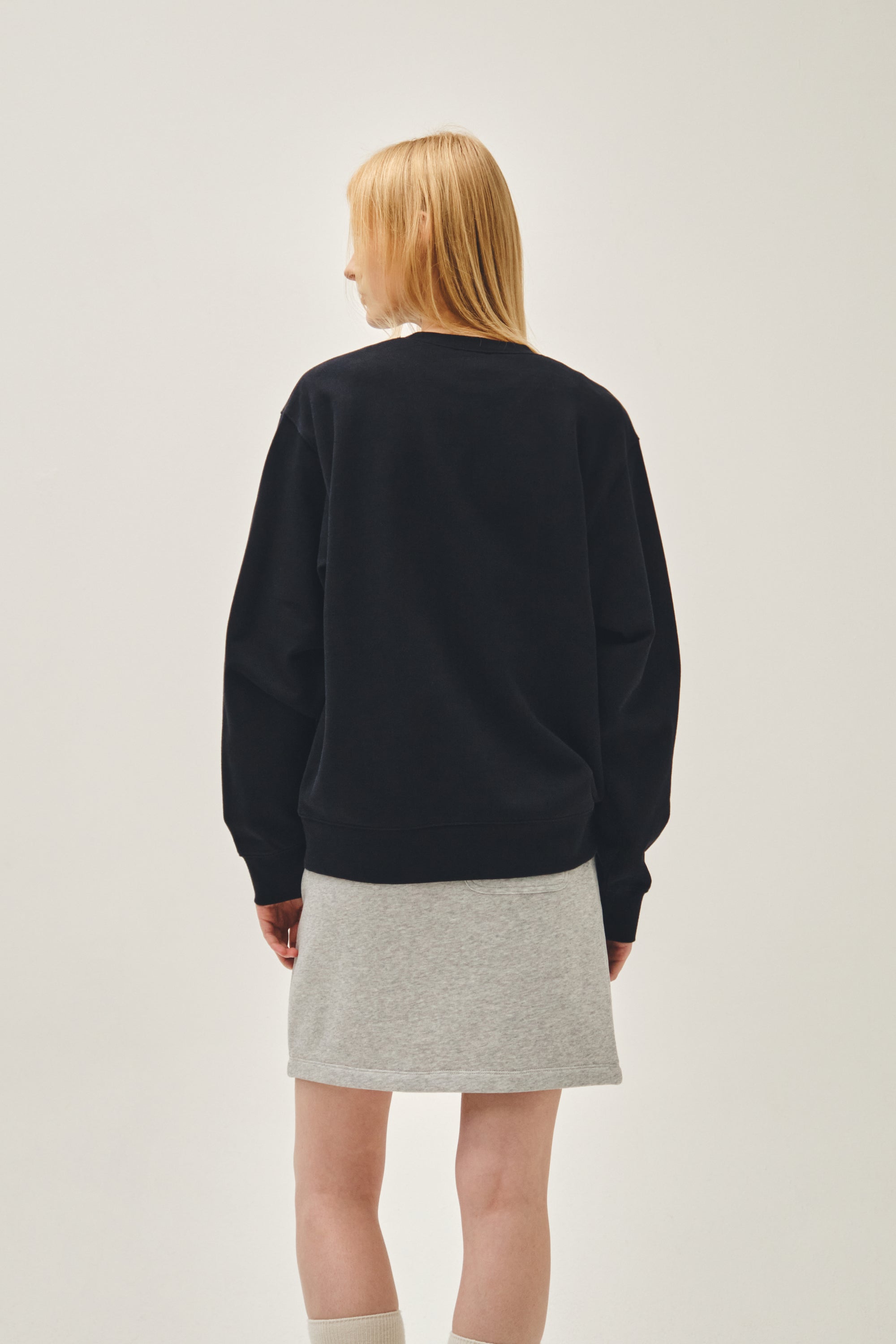 Classic Logo Embroidery Sweatshirt Navy