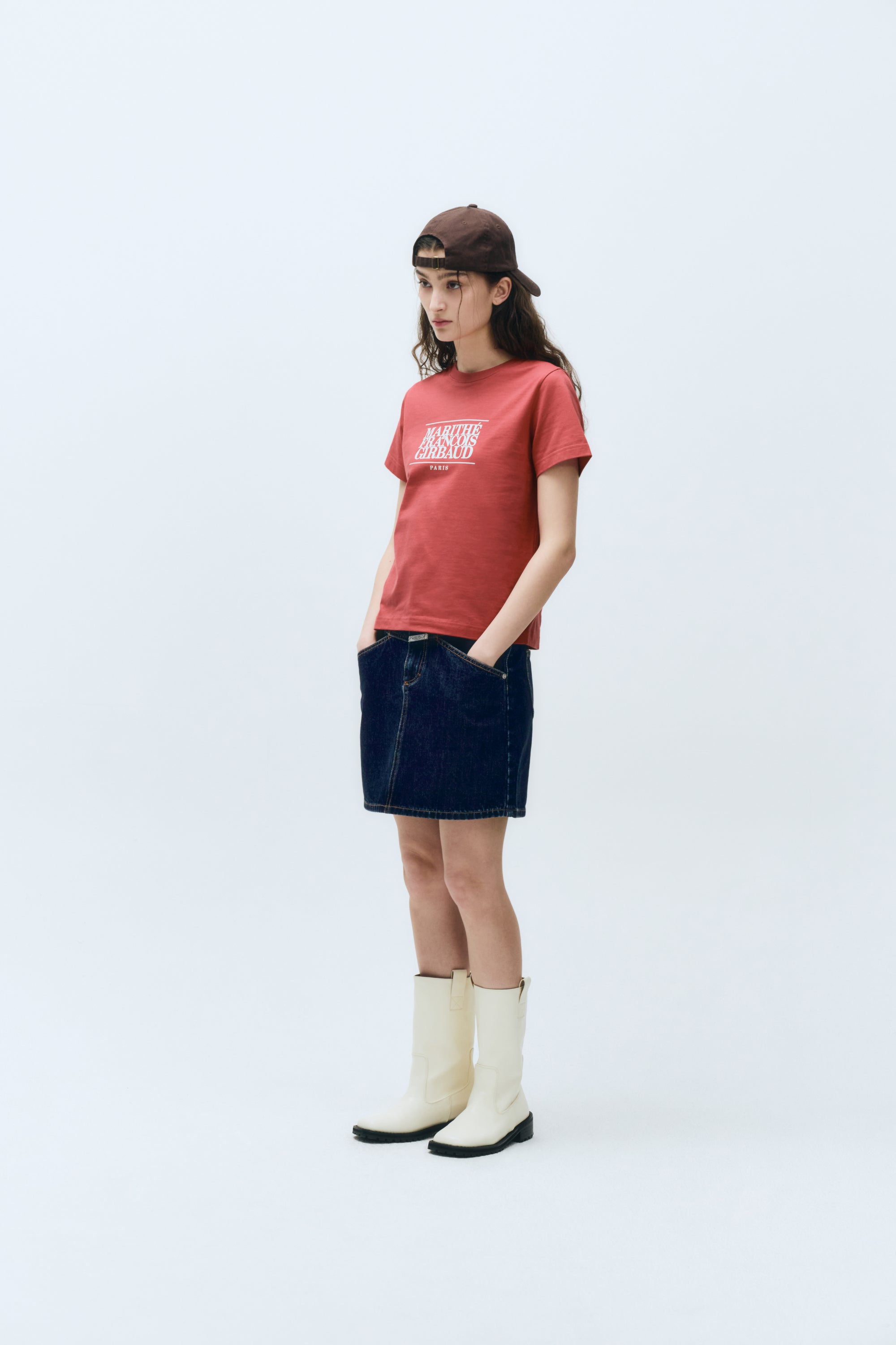 W Classic Logo Tee Red