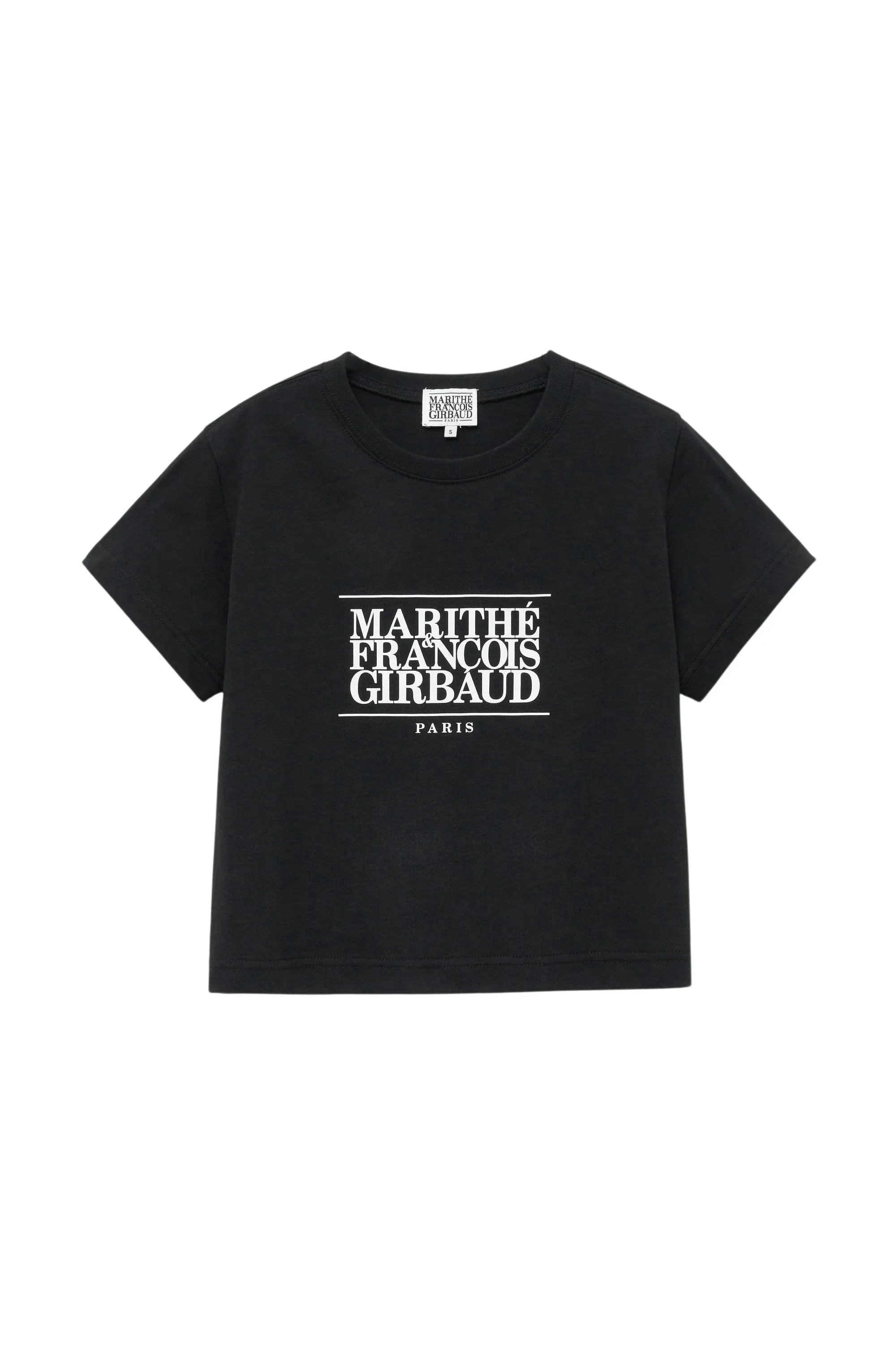 W Classic Logo Crop Tee Black