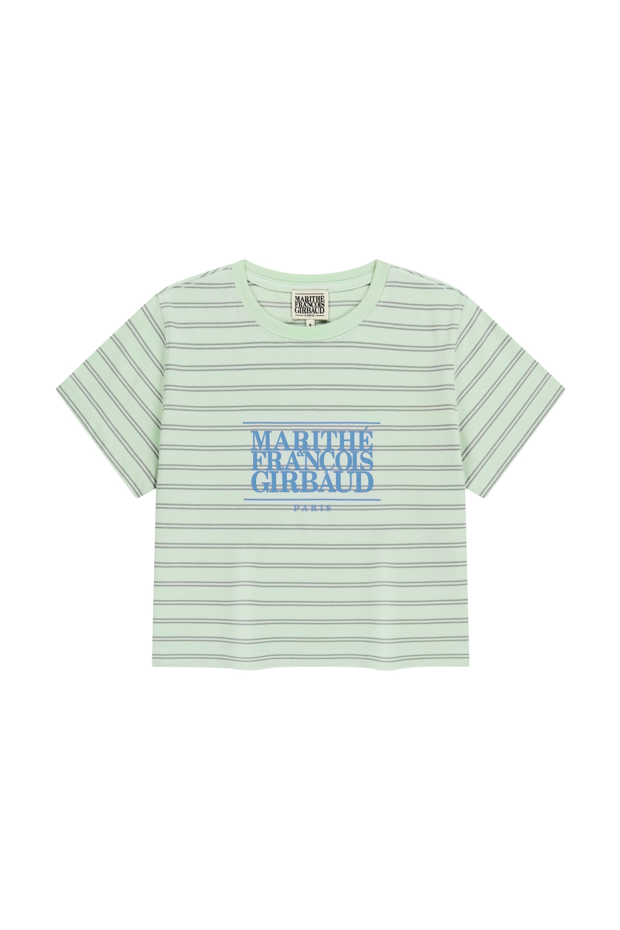 W Classic Logo Crop Tee Light Mint