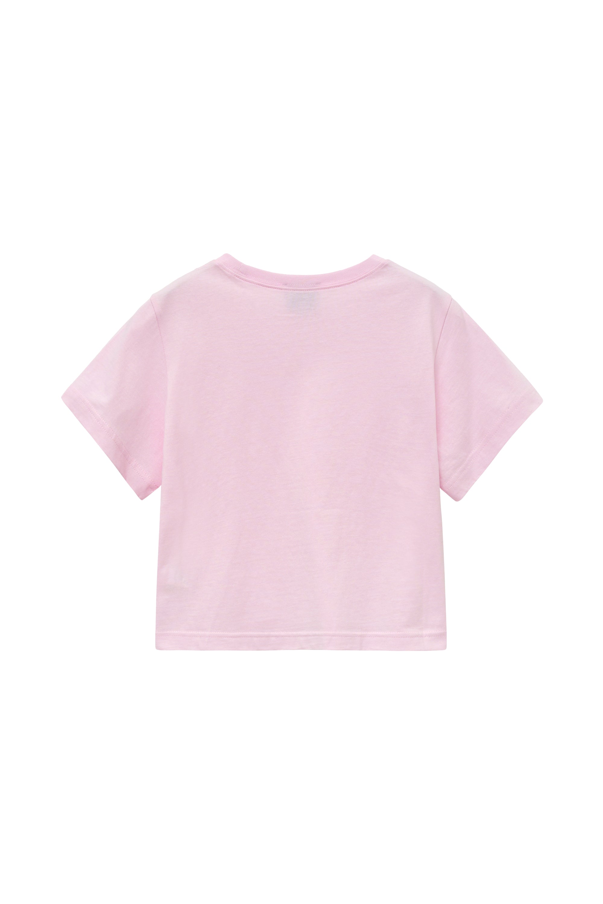 W Classic Logo Crop Tee Light Pink