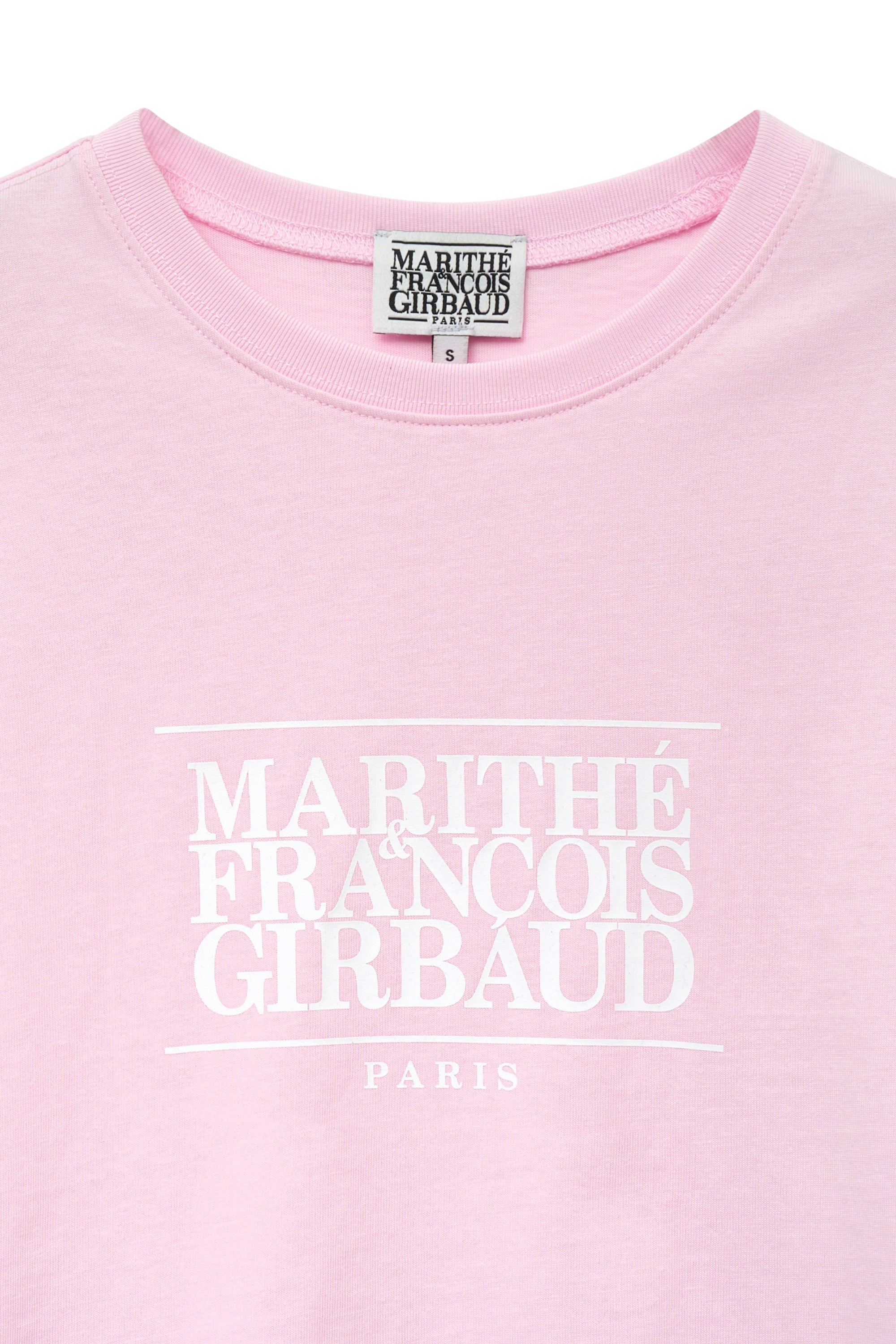 W Classic Logo Crop Tee Light Pink