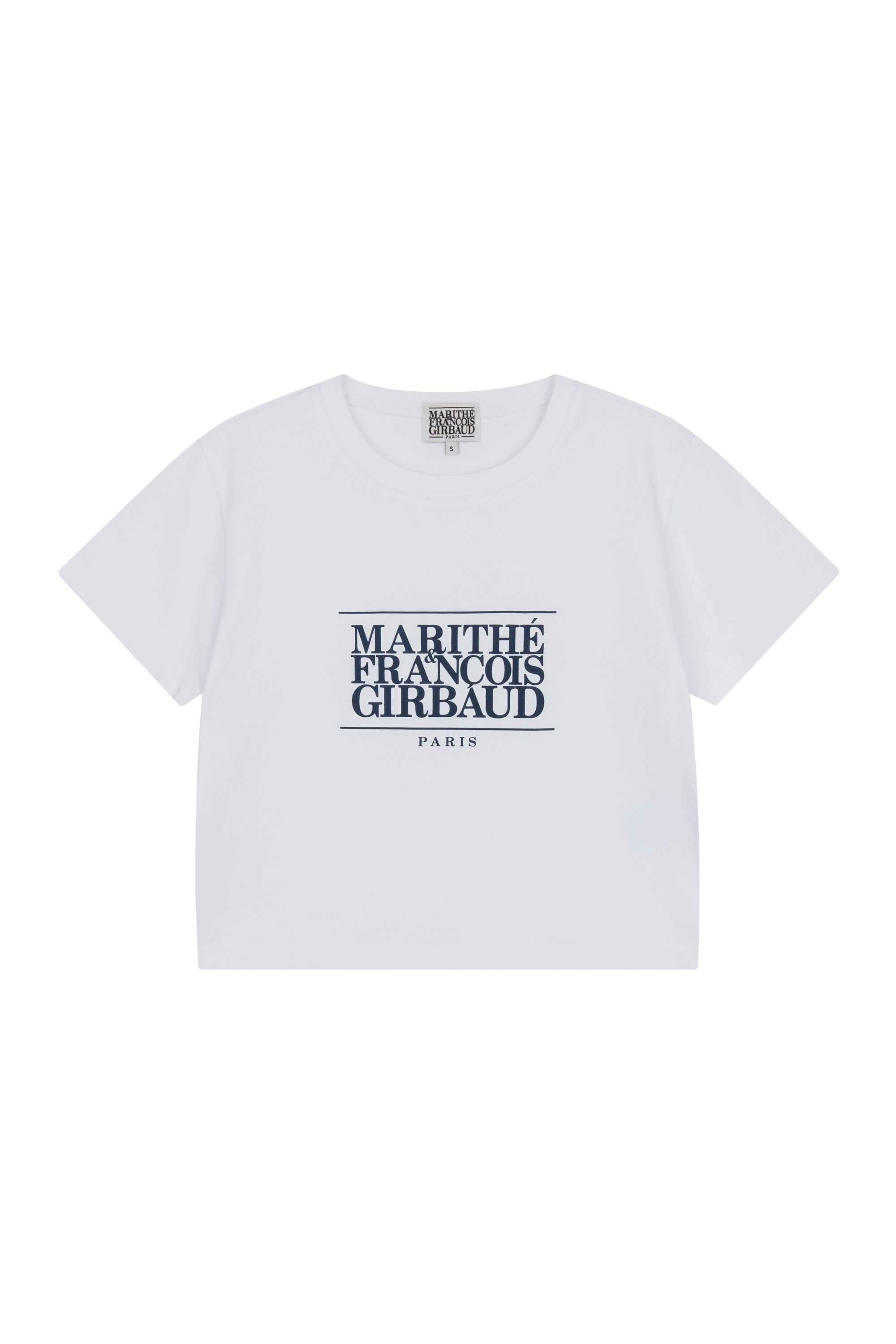 W Classic Logo Crop Tee White