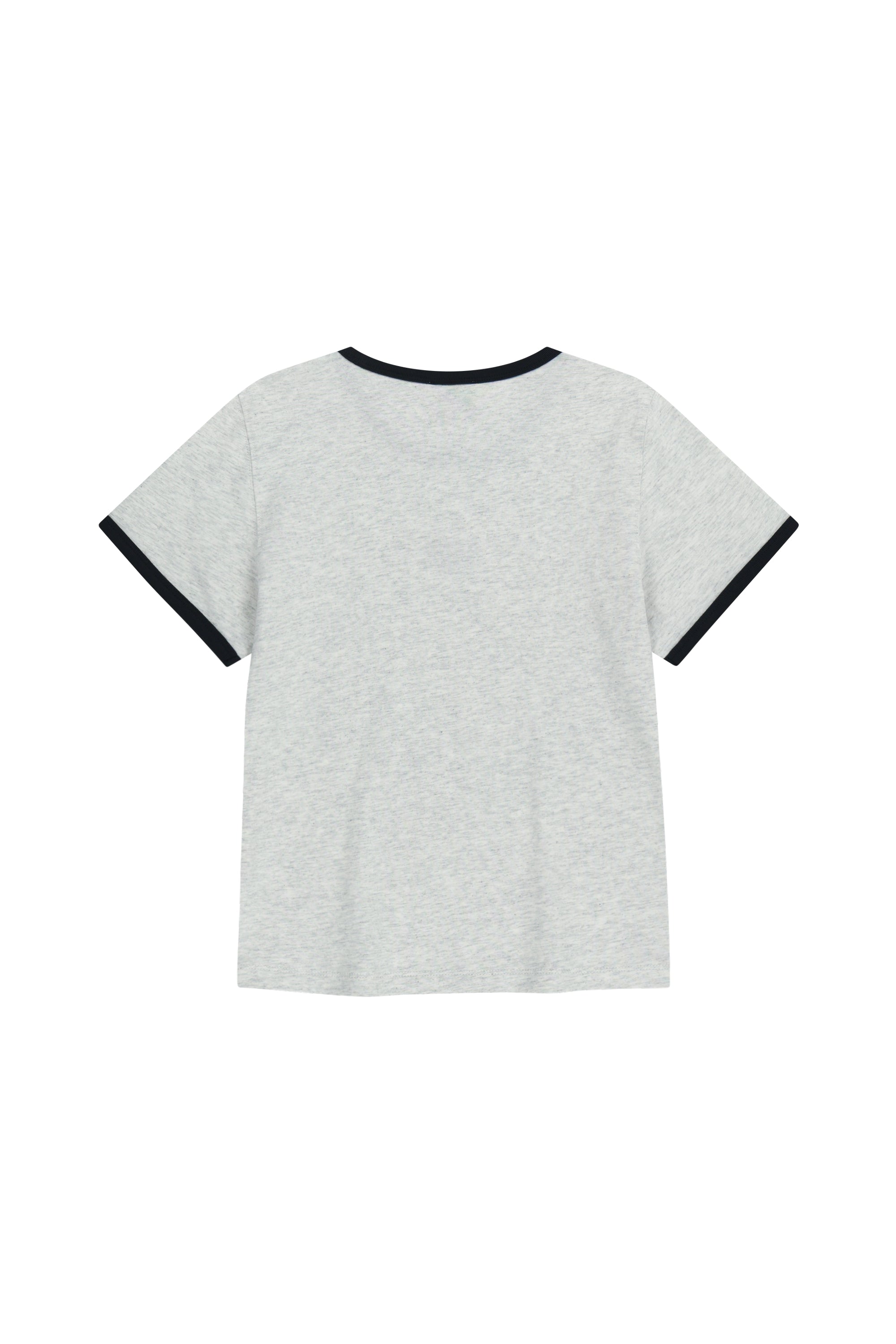 W Classic Logo Ringer Tee Light Heather Gray