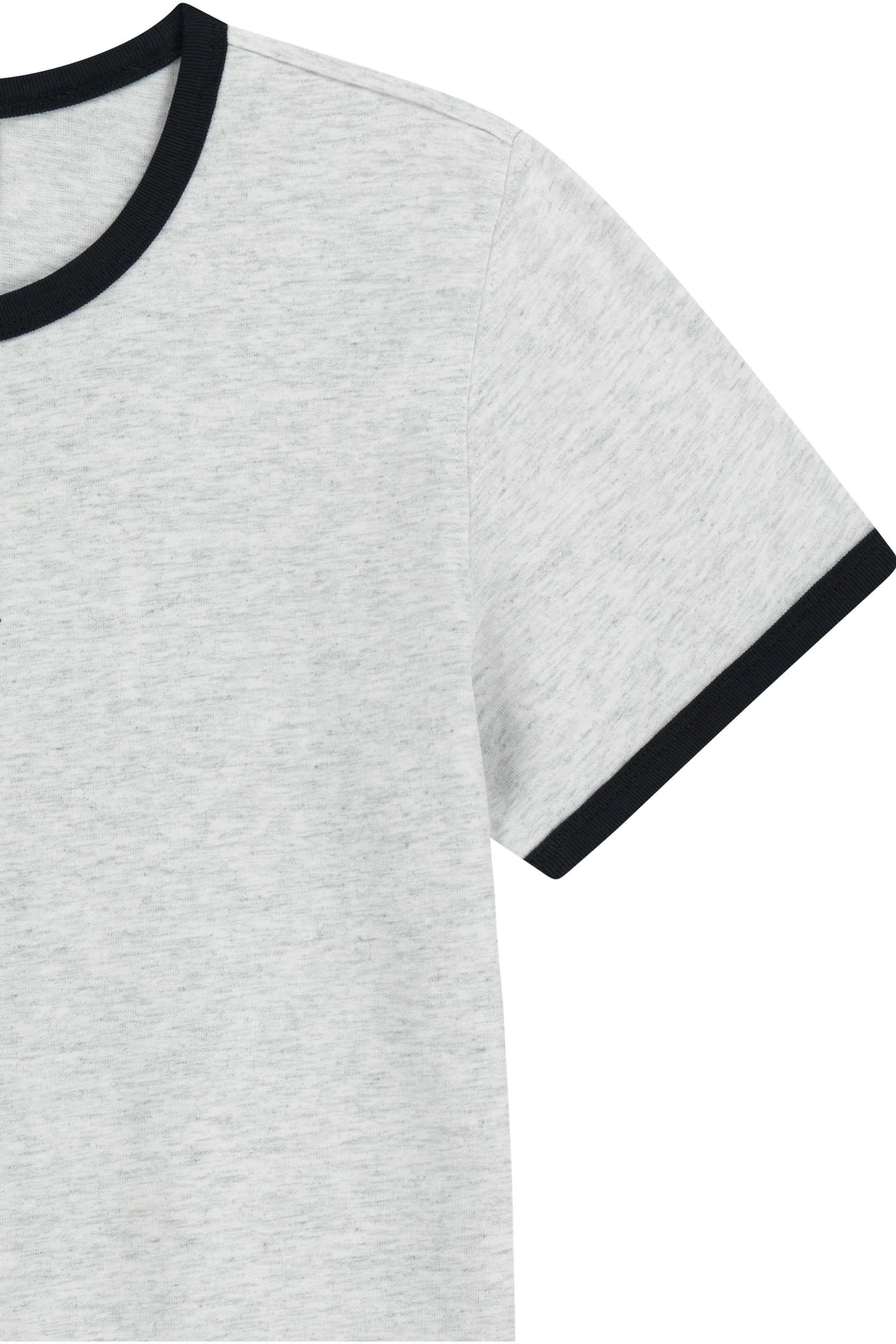 W Classic Logo Ringer Tee Light Heather Gray