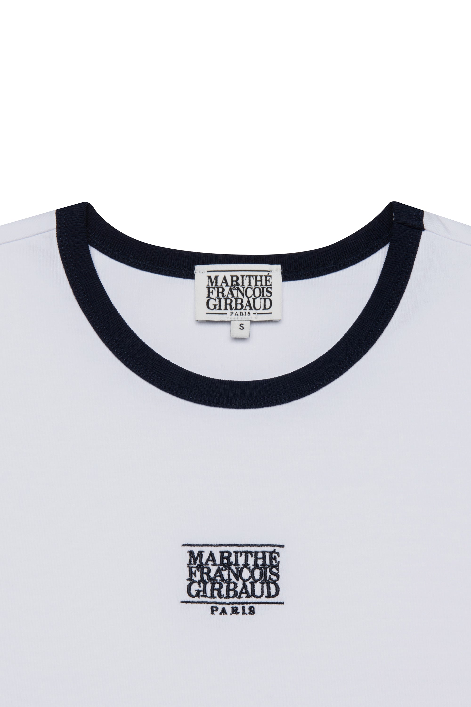 W Classic Logo Ringer Tee White