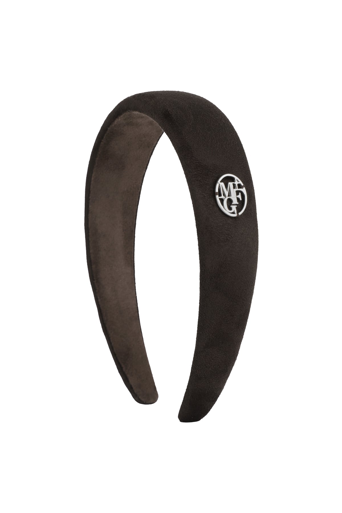 Circle Logo Suede Hairband Brown