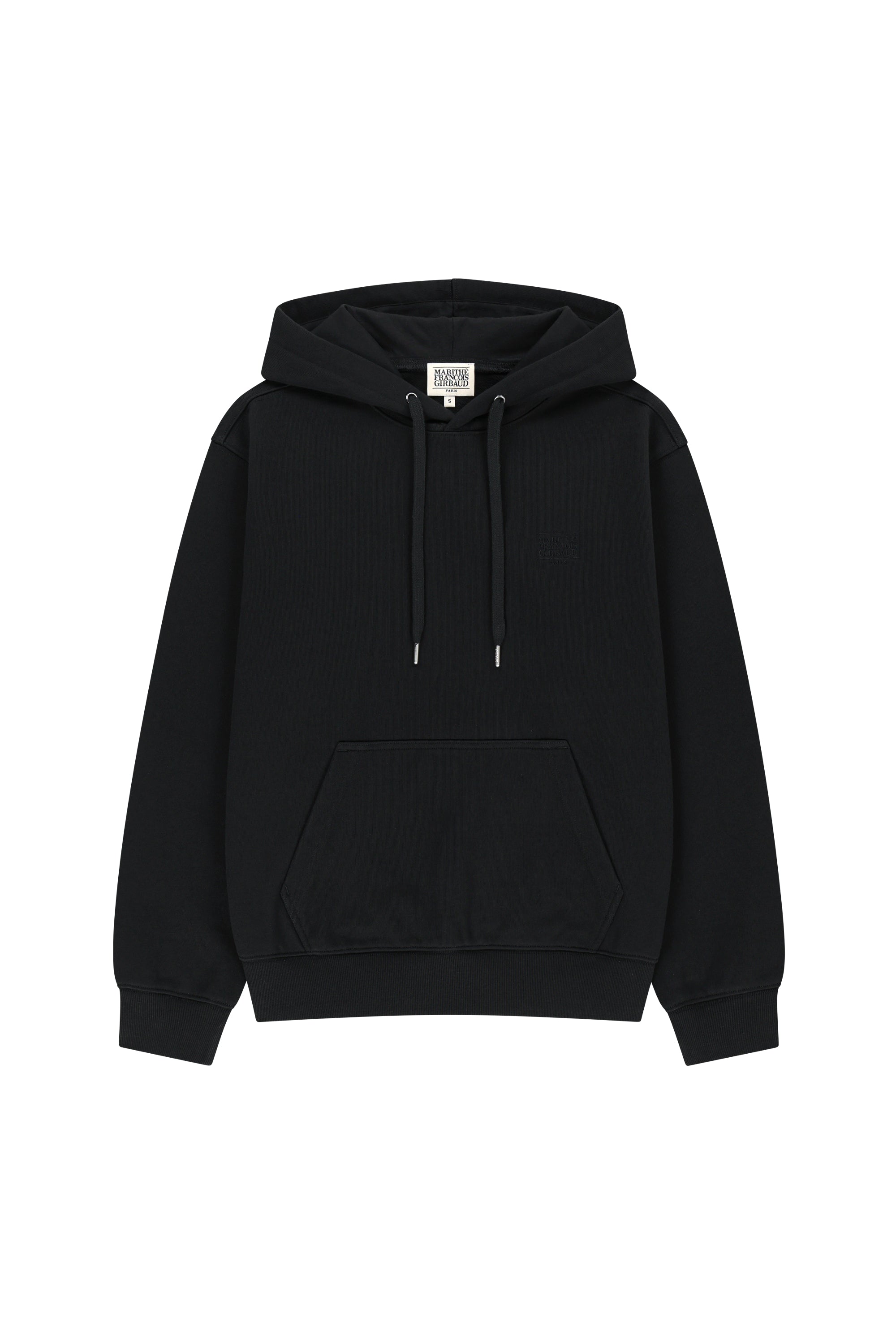 Small Classic Logo Embroidery Hoodie Black