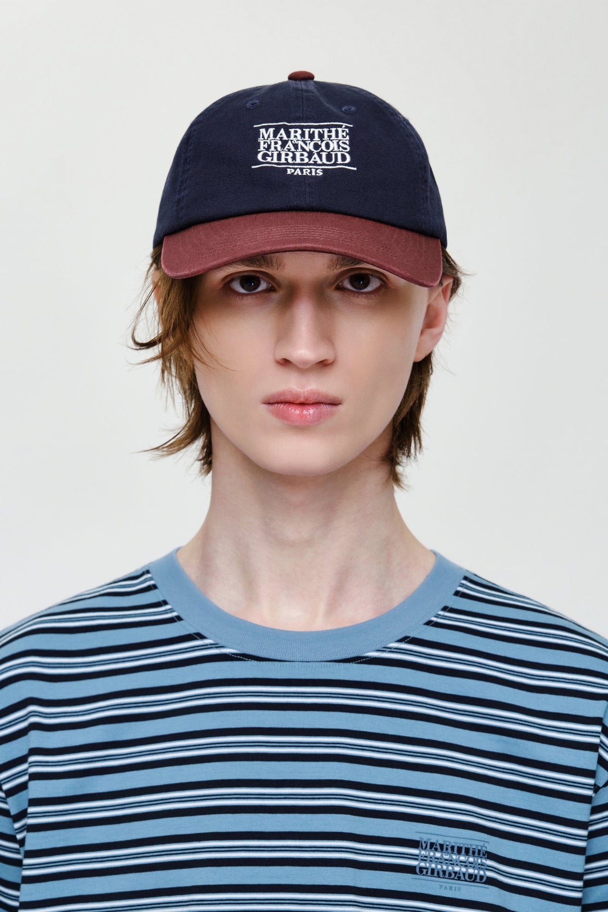 Small Classic Logo 6Panel Color Block Cap Burgundy