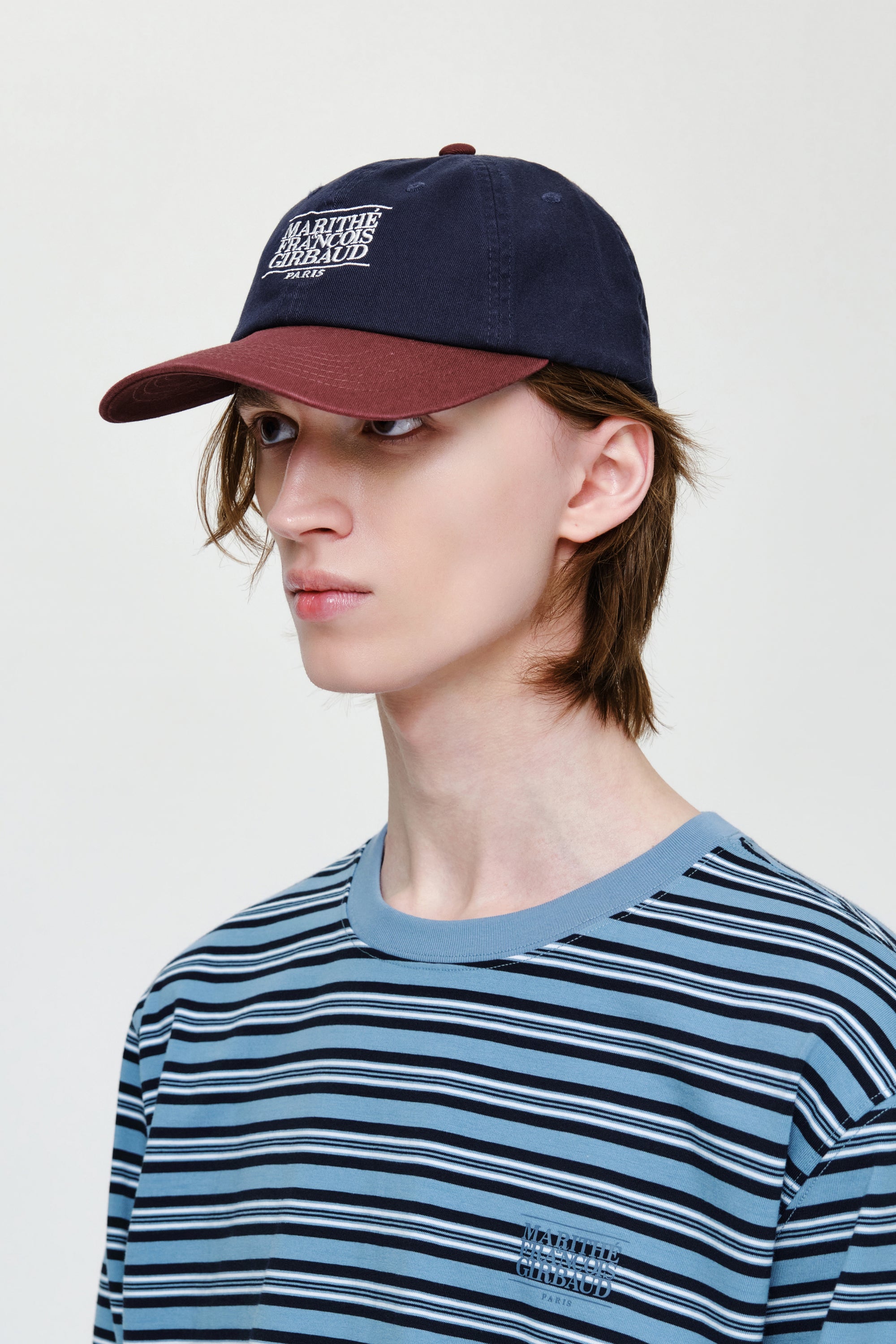 Small Classic Logo 6Panel Color Block Cap Burgundy