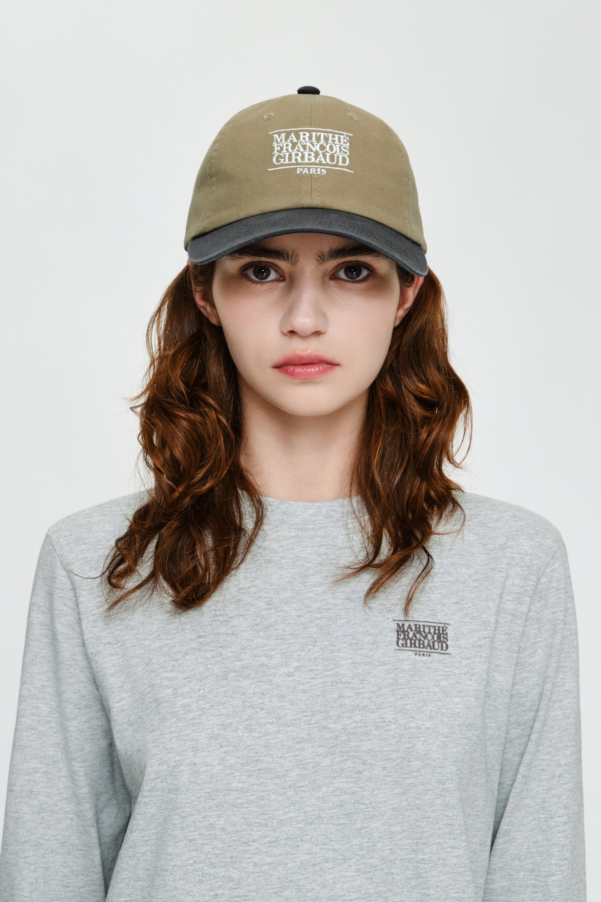 Small Classic Logo 6Panel Color Block Cap Gray