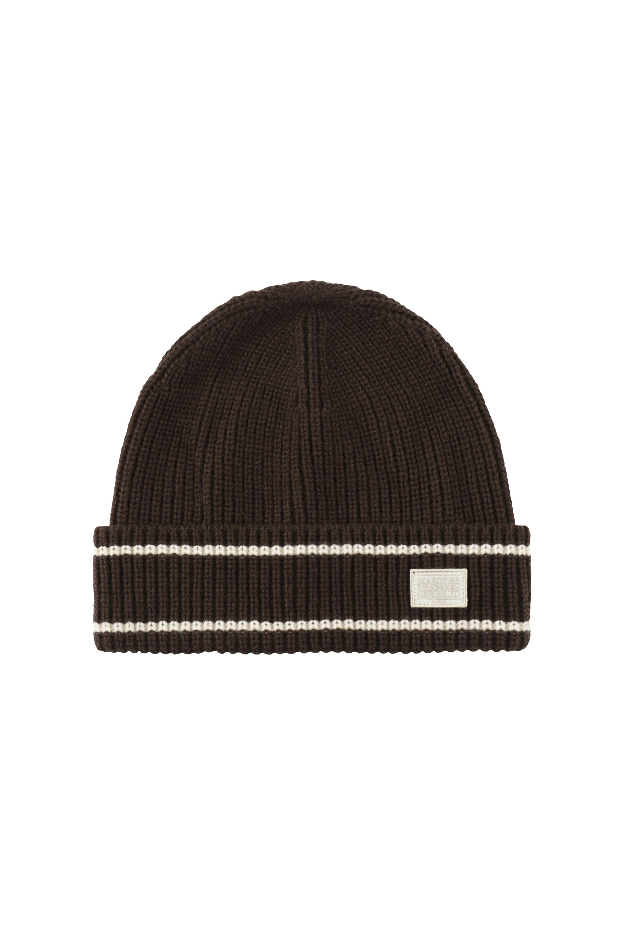 Micro Classic Logo Color Block Beanie Brown