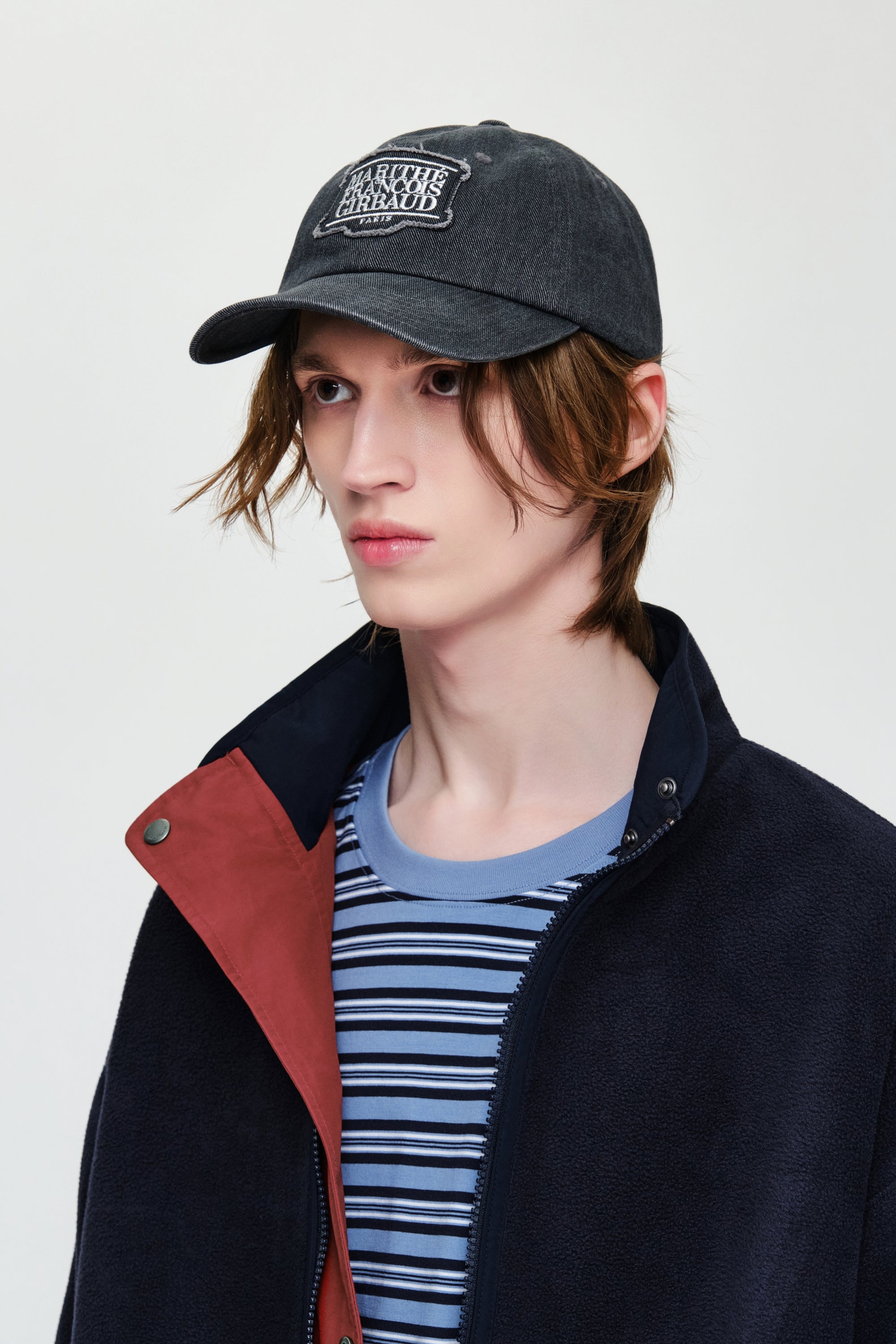 Applique Washed Small Classic Logo Cap Washed Black