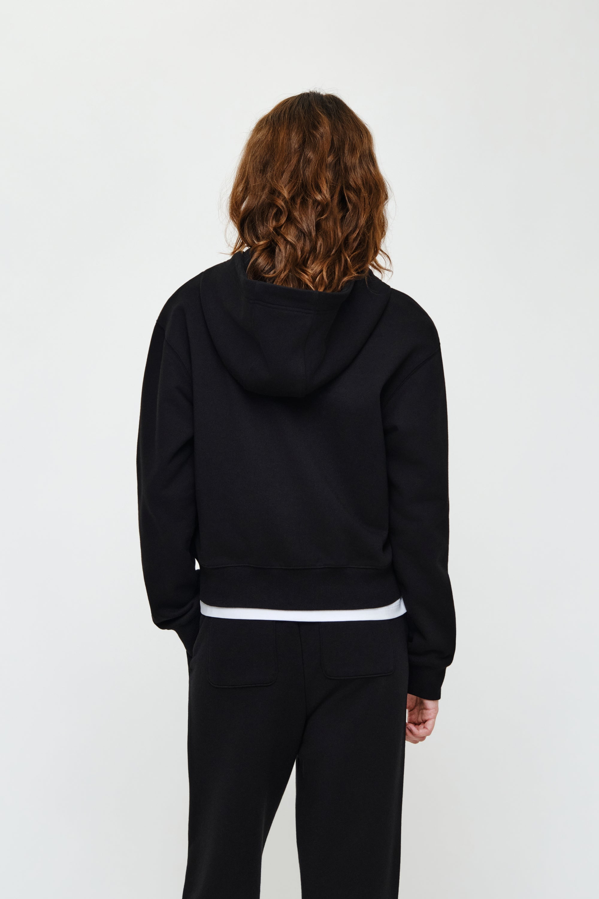 W Small Classic Logo Hoodie Zipup Black