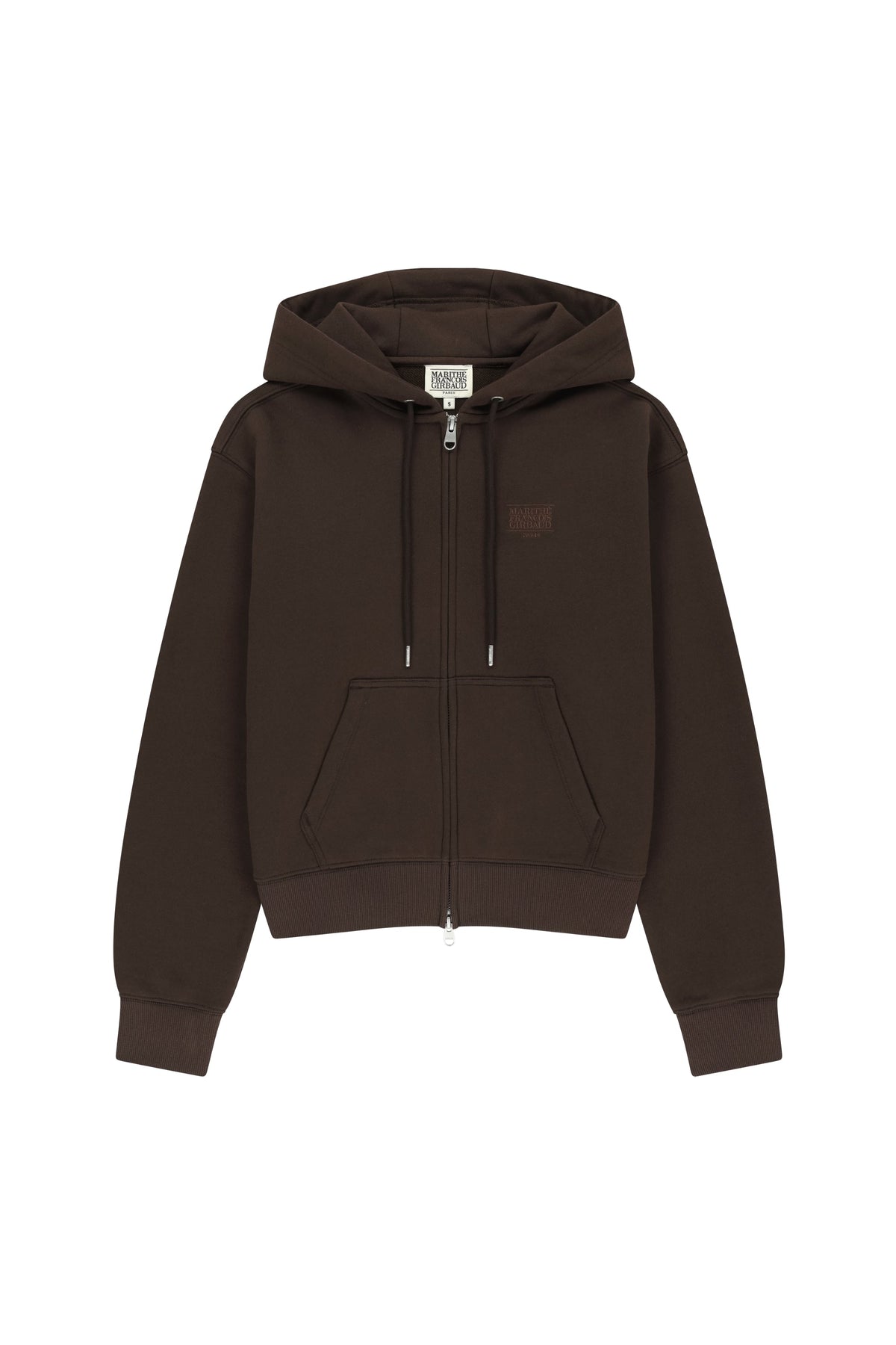 W Small Classic Logo Hoodie Zipup Brown