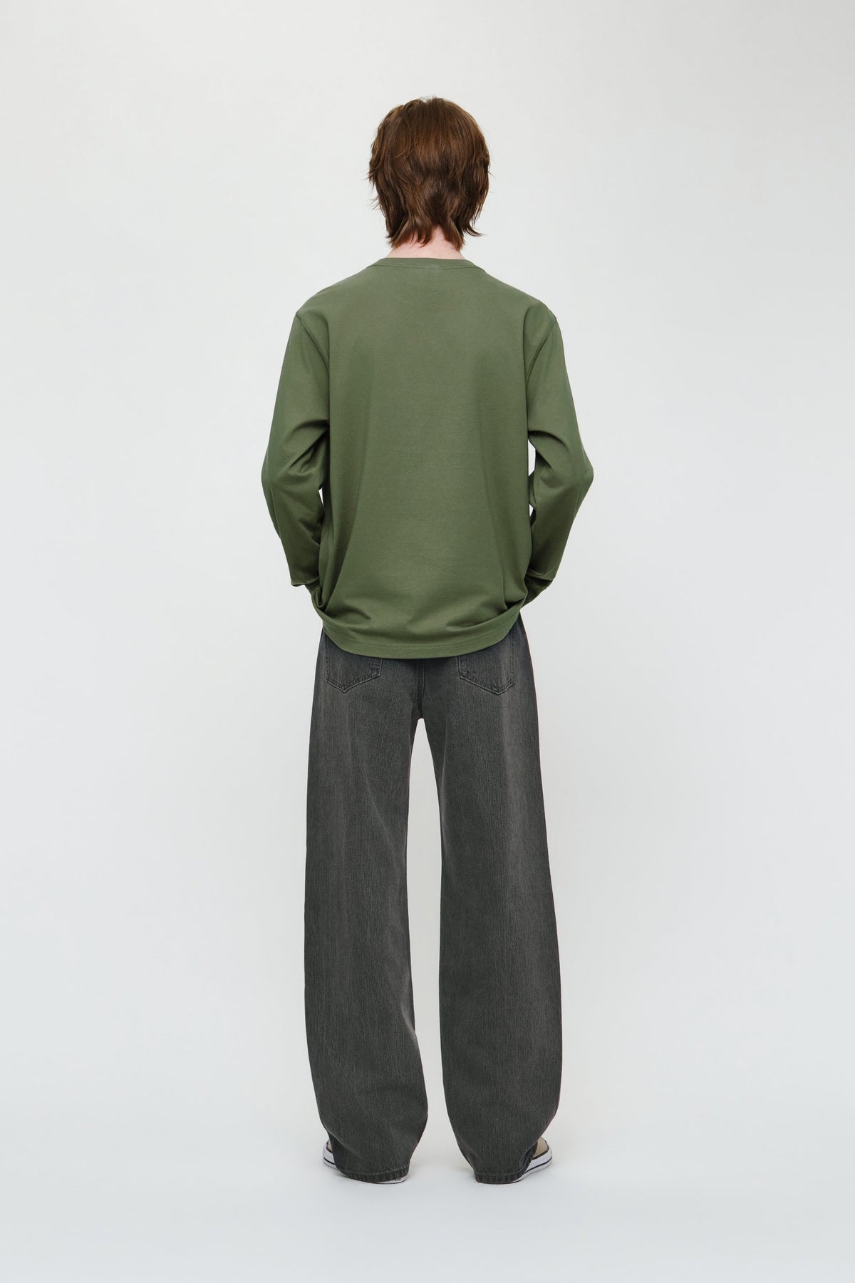 Small Classic Logo Long Sleeve Tee Khaki