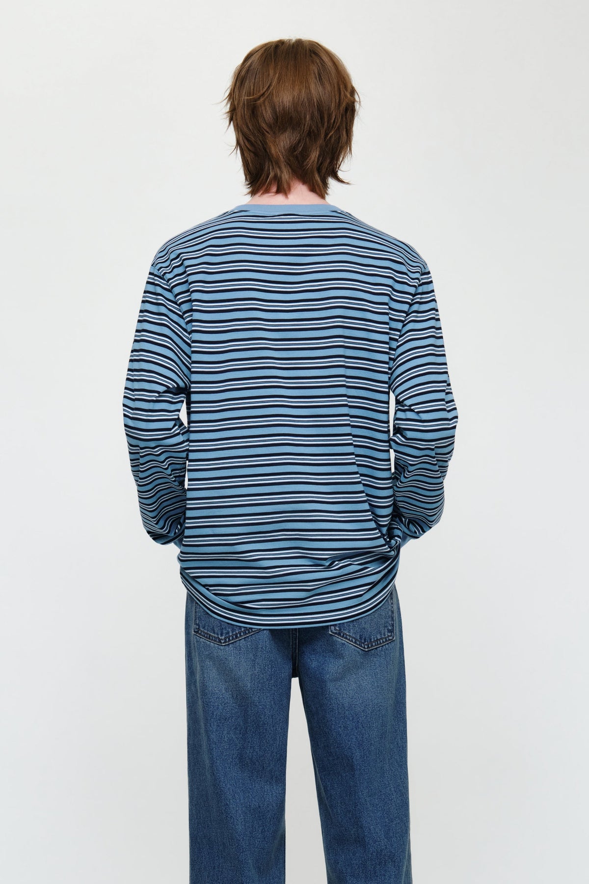 Small Classic Logo Long Sleeve Tee Stripe