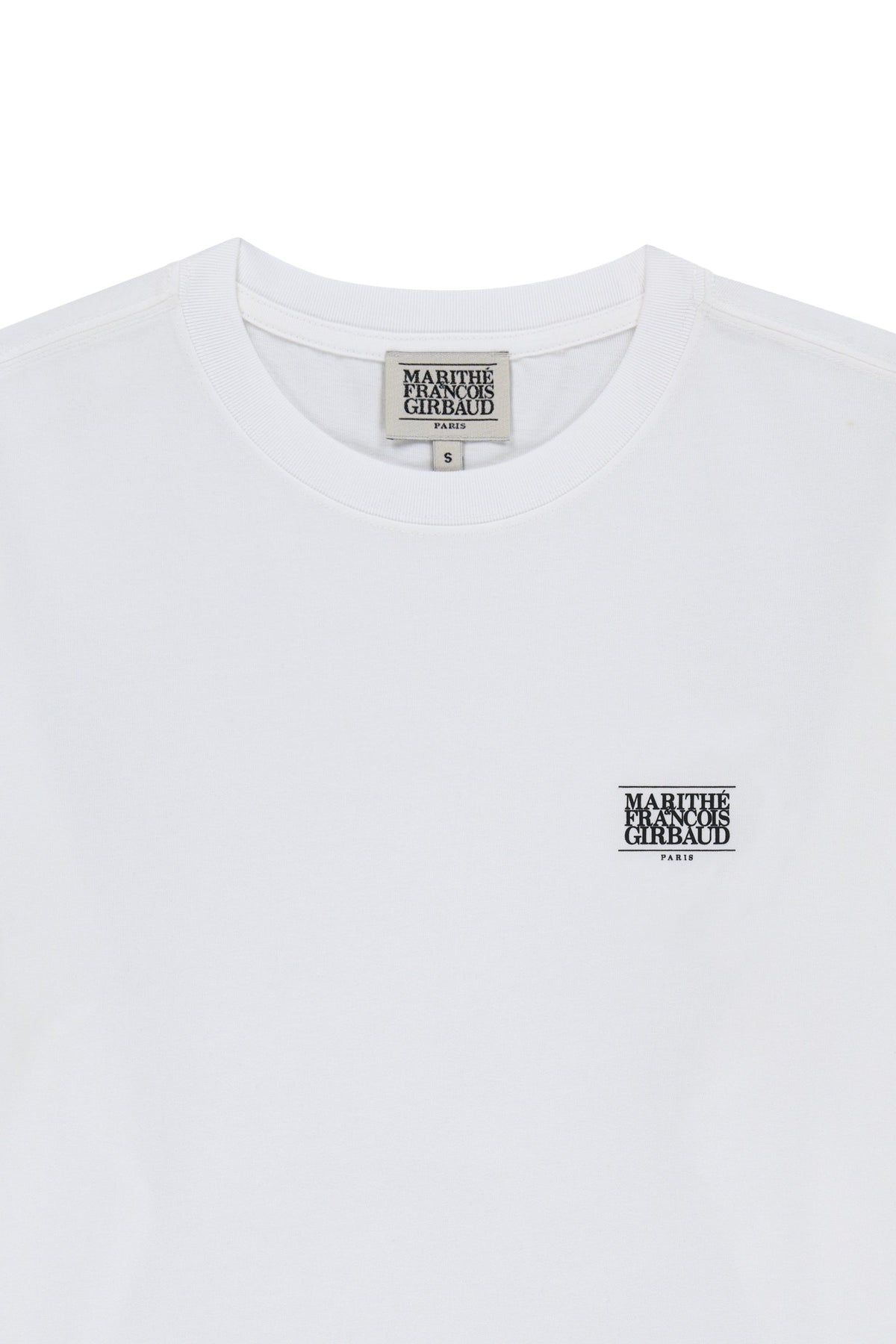 Small Classic Logo Long Sleeve Tee White