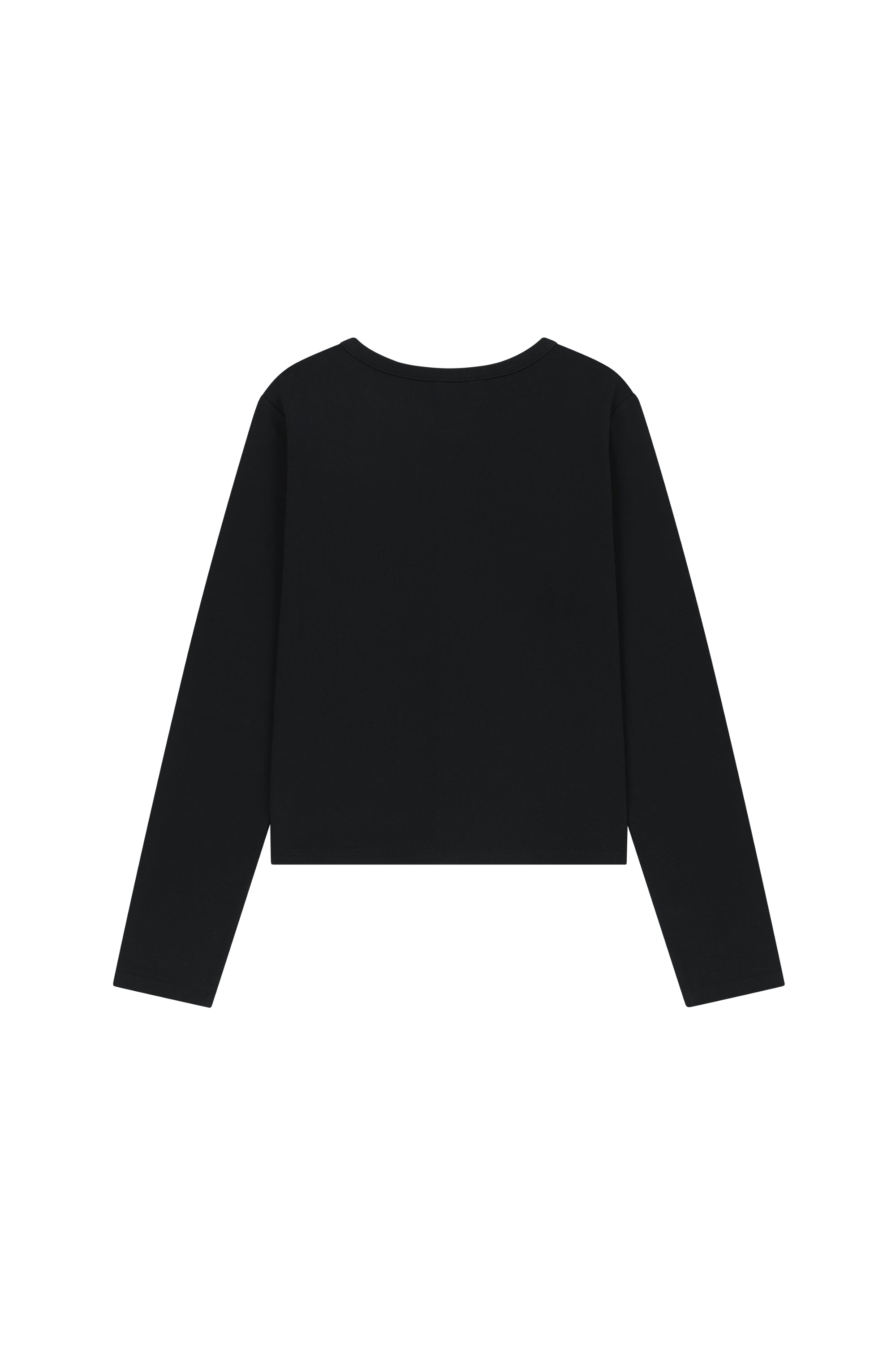 W Basic Cotton Cardigan Black