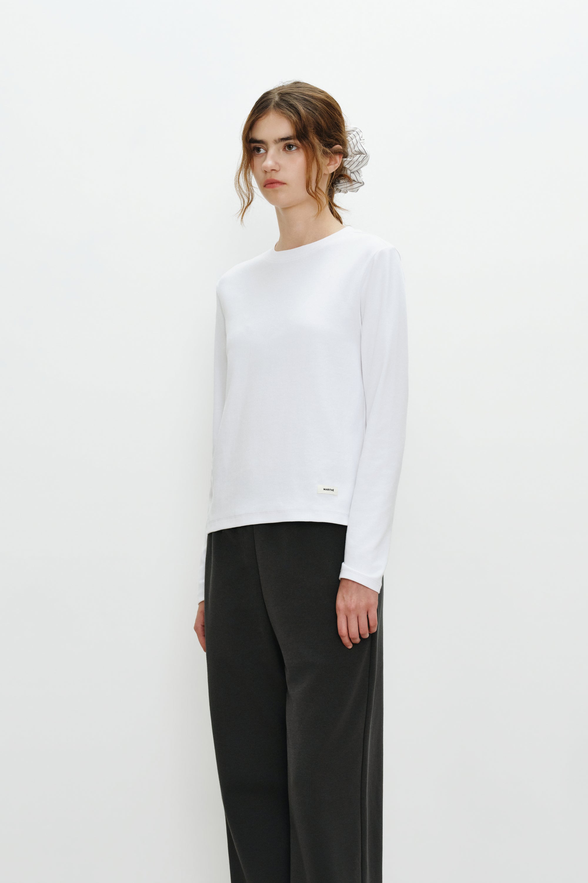 W Basic Long Sleeve White
