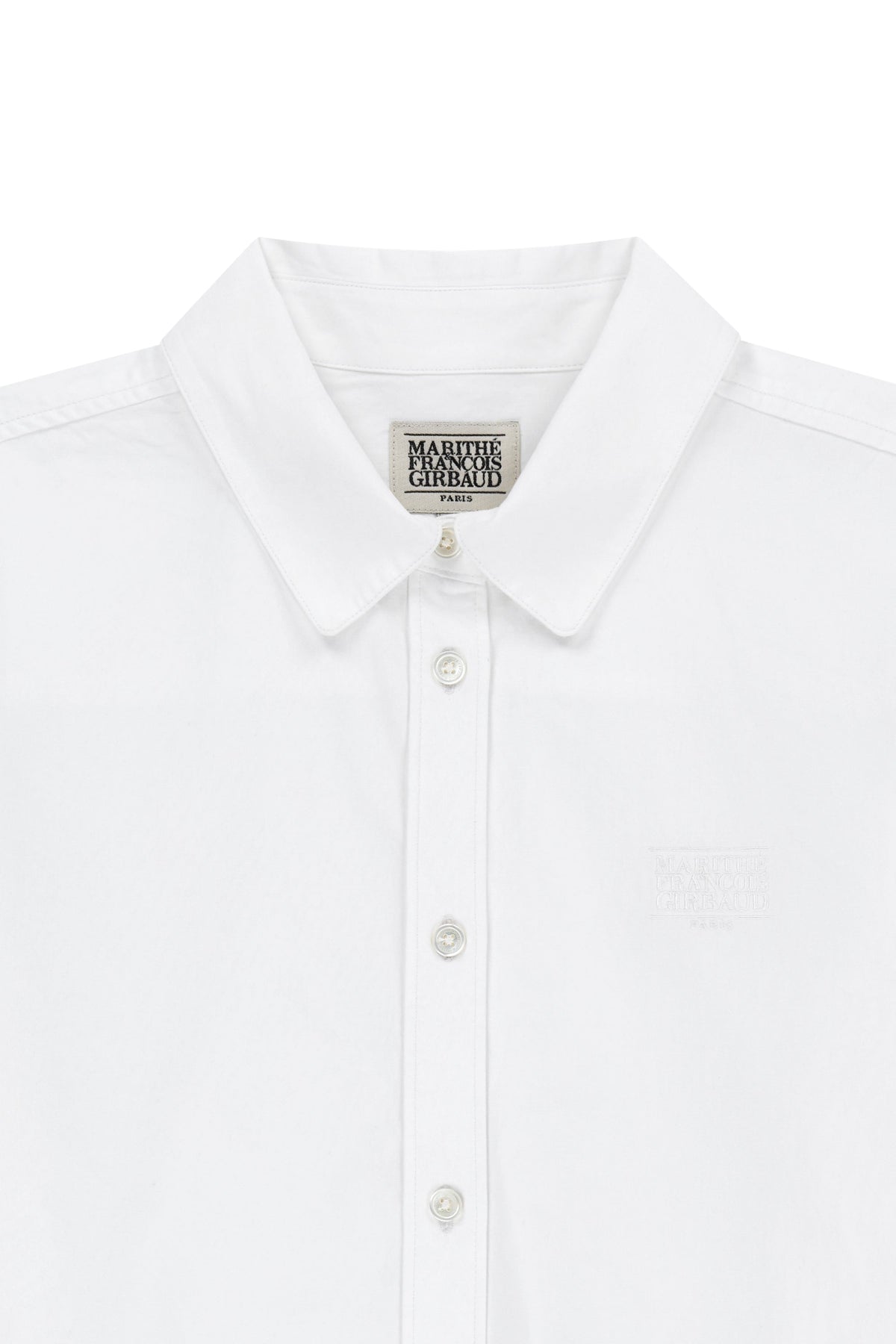 W Micro Classic Logo Cotton Shirt Ivory