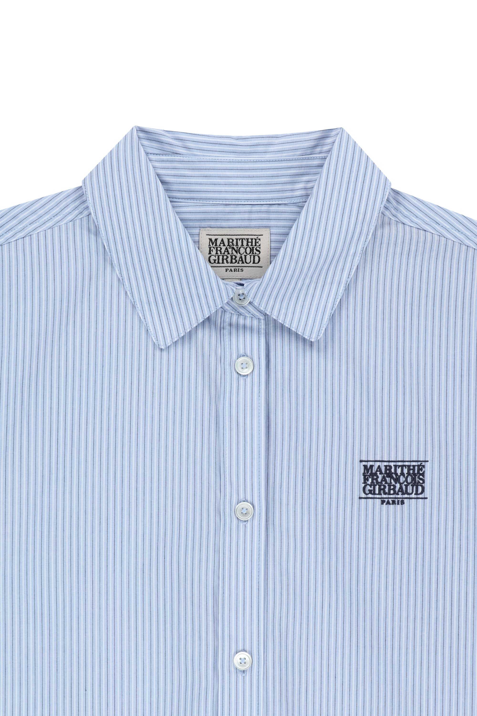W Micro Classic Logo Cotton Shirt Stripe