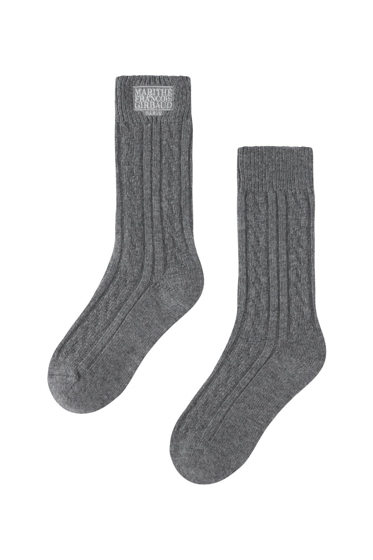 Classic Logo Cable Socks Melange Gray