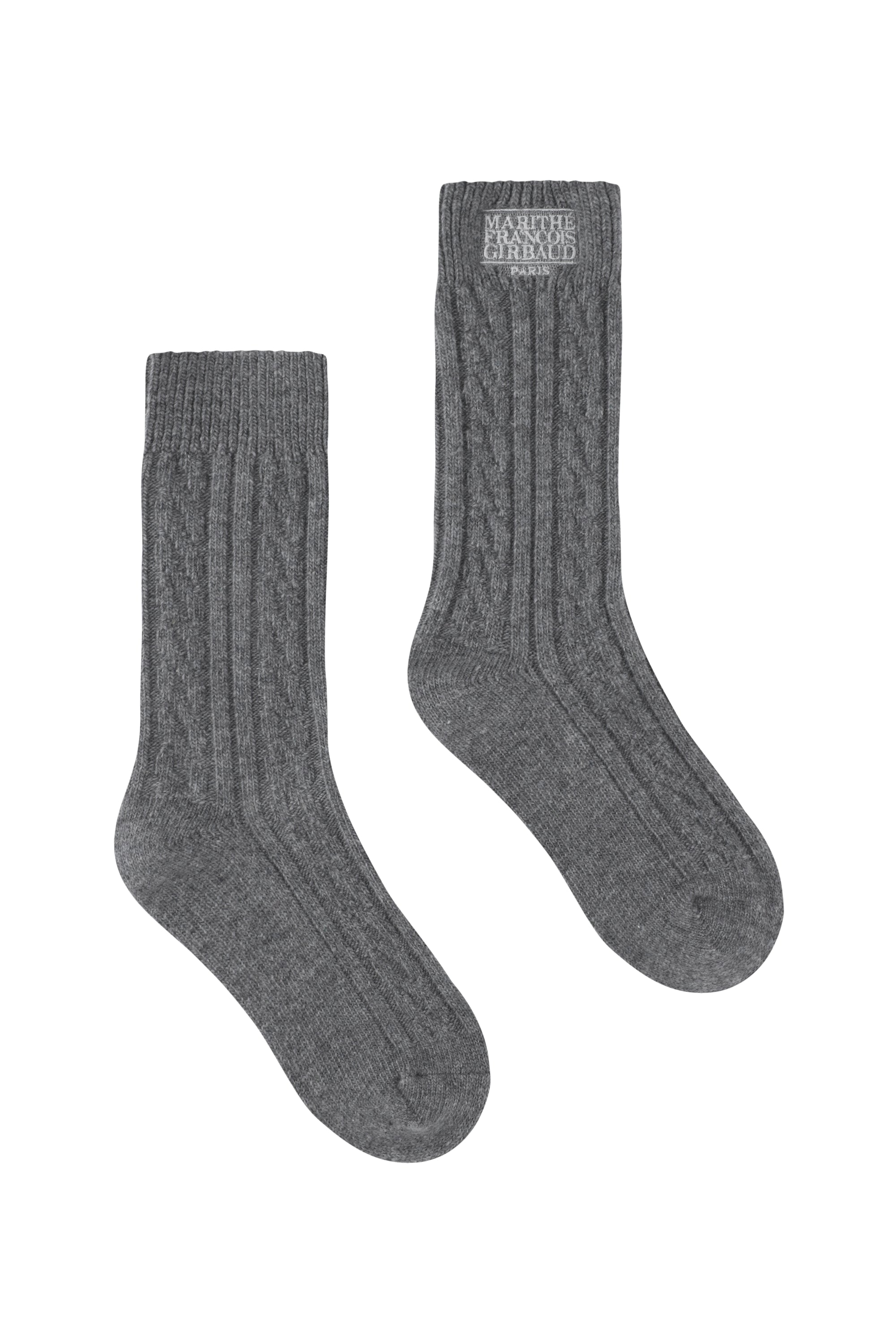 Classic Logo Cable Socks Melange Gray