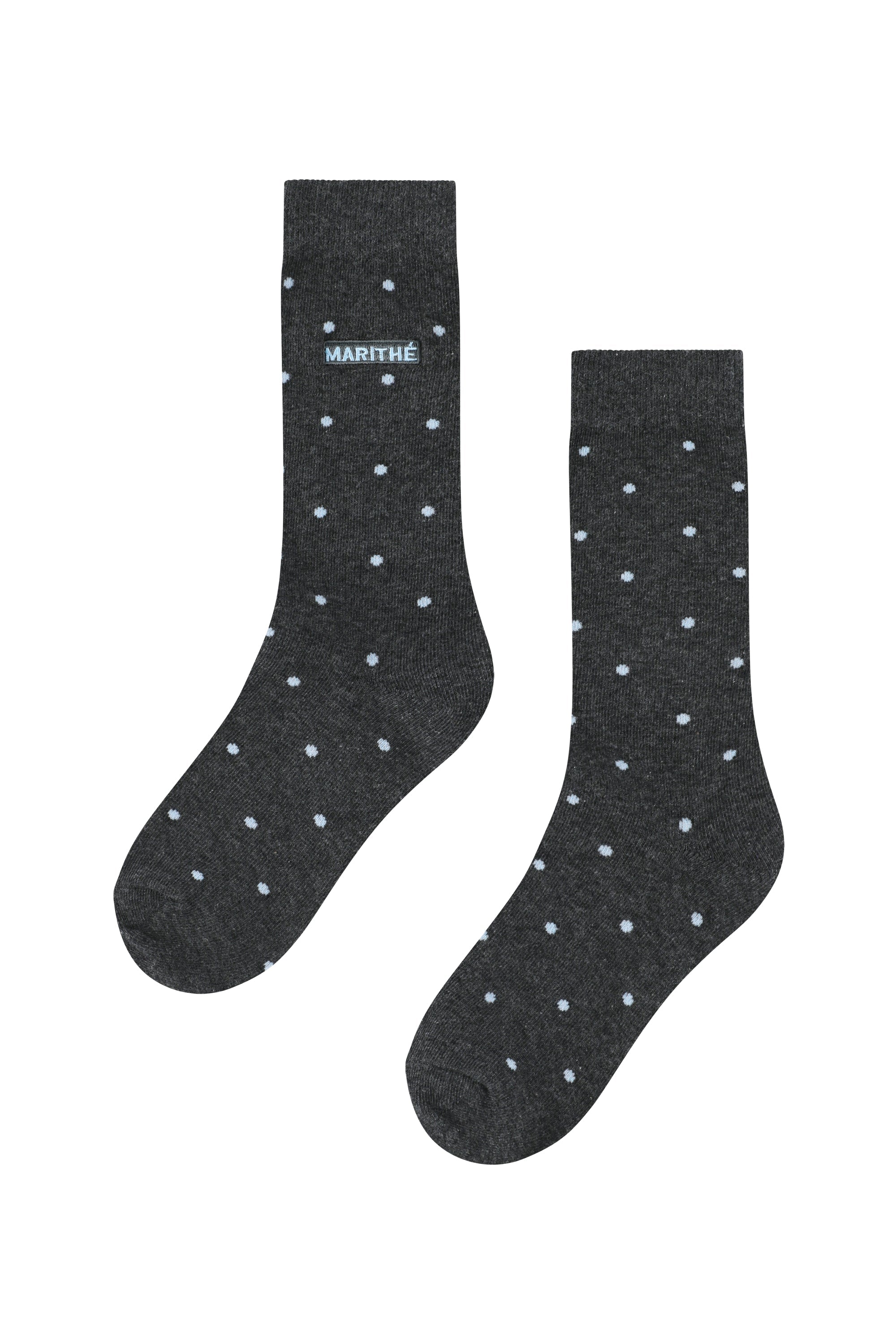 Mini Polka Dot Socks Charcoal