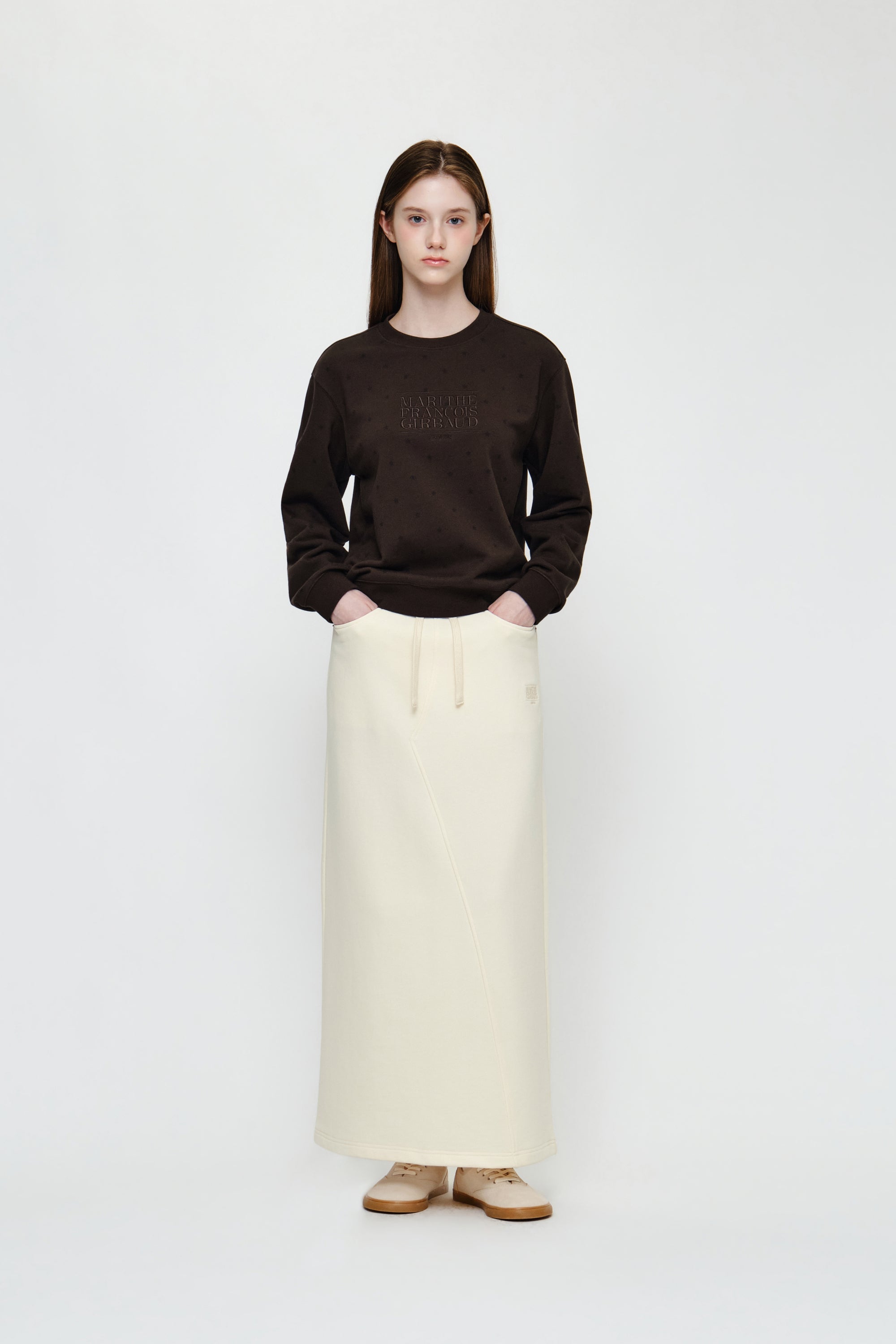 W Classic Logo Sweatshirt Brown