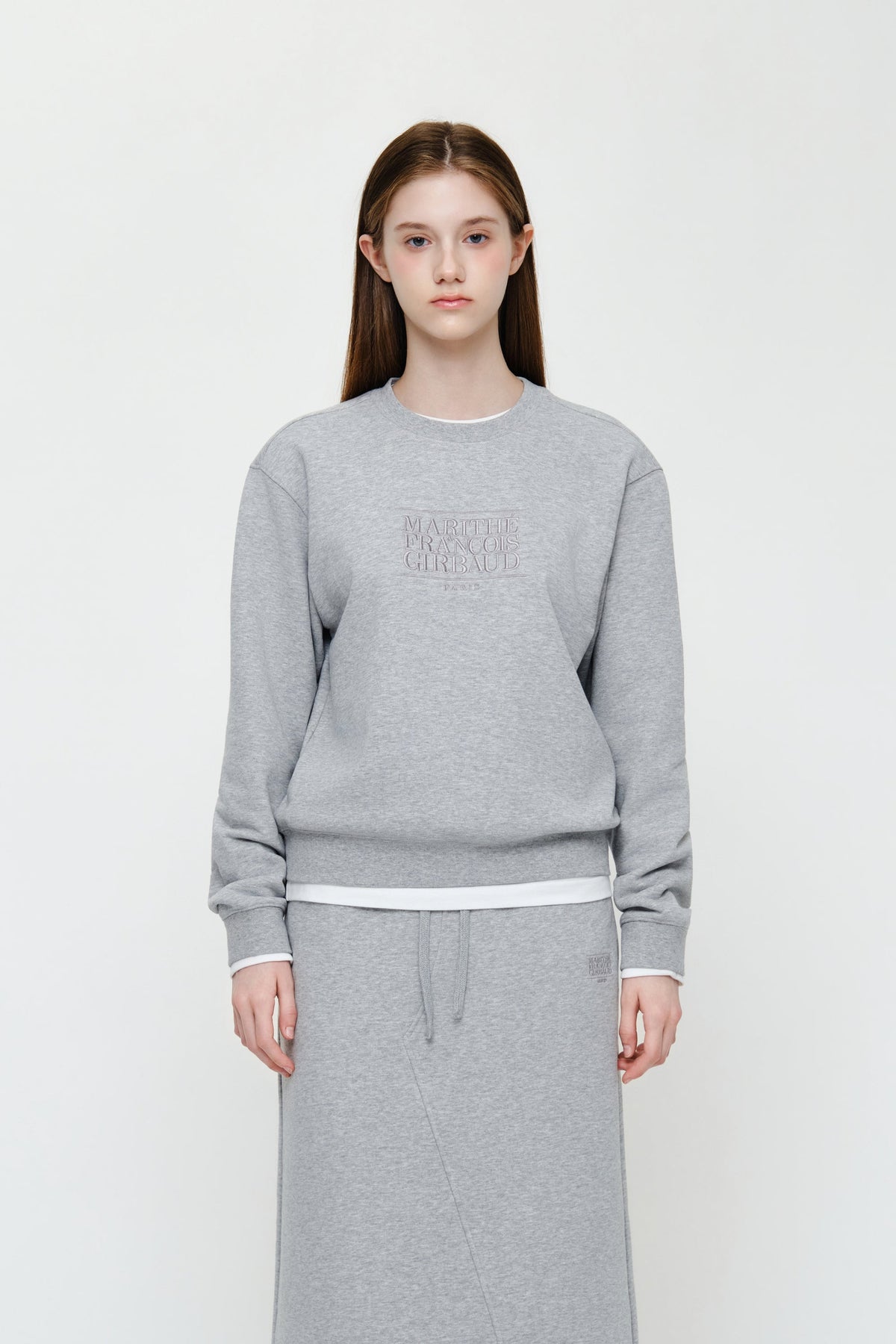 W Classic Logo Sweatshirt Heather Gray