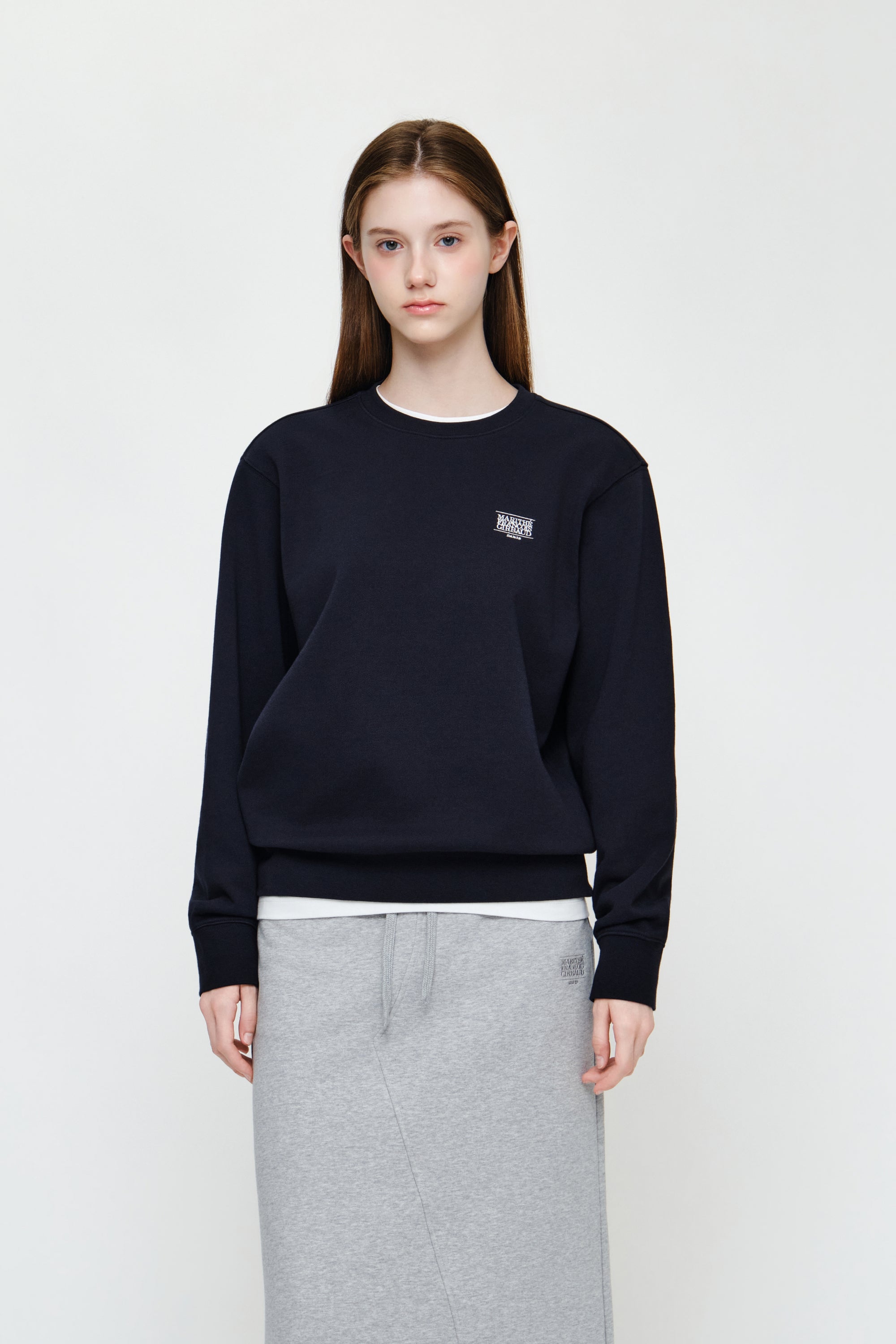 Small Classic Logo Embroidery Sweatshirt Navy