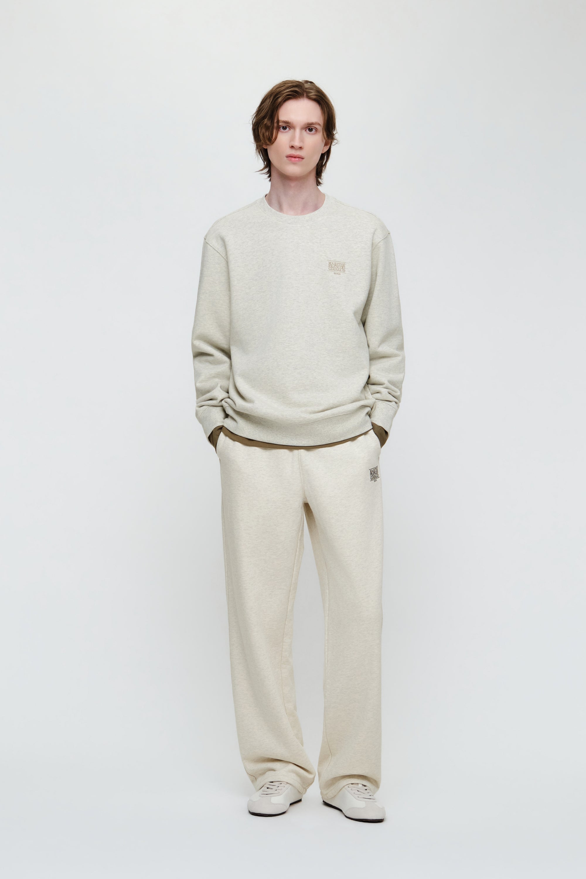 Small Classic Logo Embroidery Sweatshirt Oatmeal