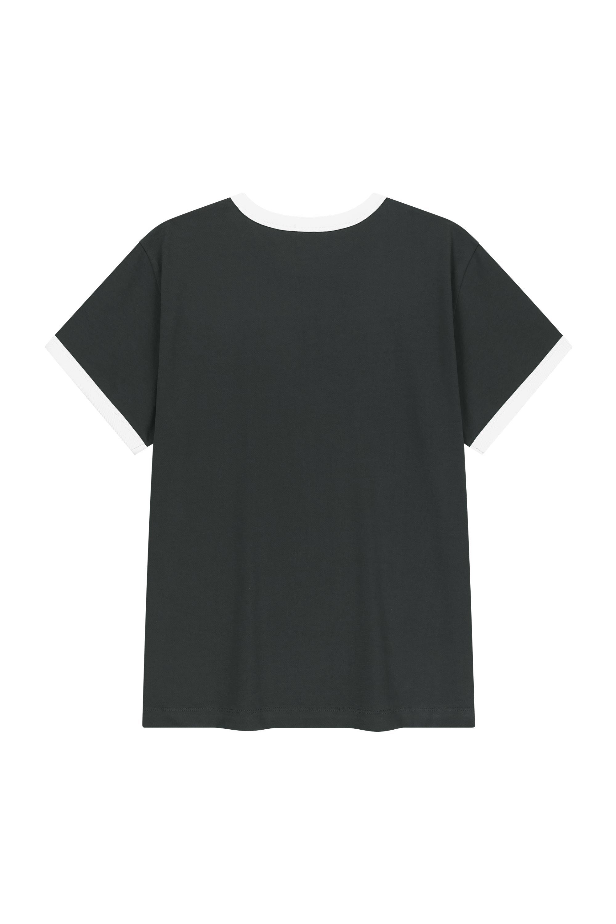 Aerocool Classic Logo Ringer Tee Charcoal