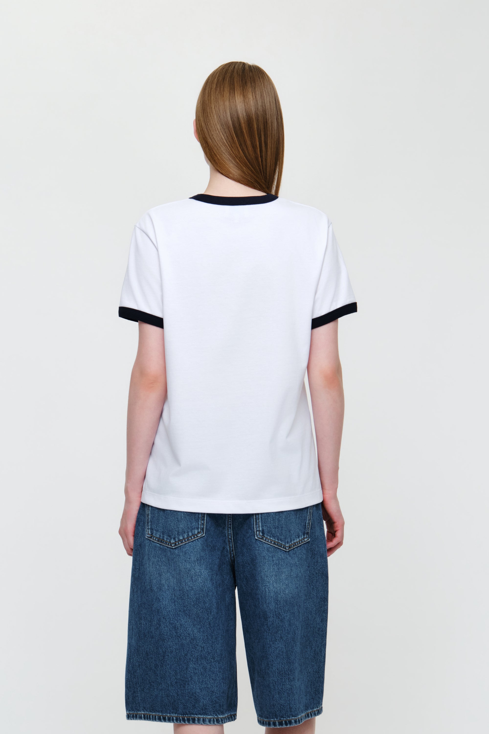 Aerocool Classic Logo Ringer Tee White