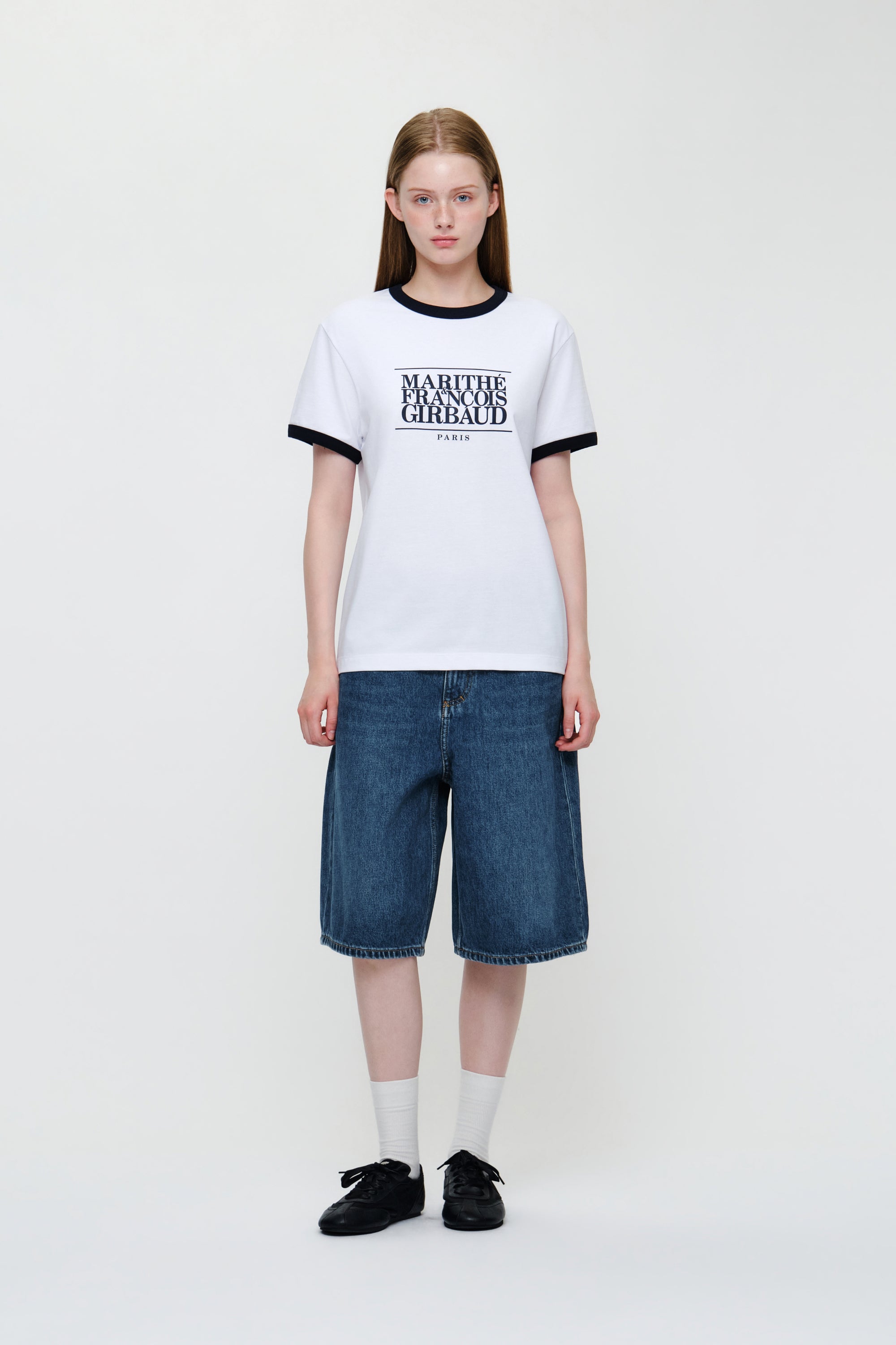 Aerocool Classic Logo Ringer Tee White