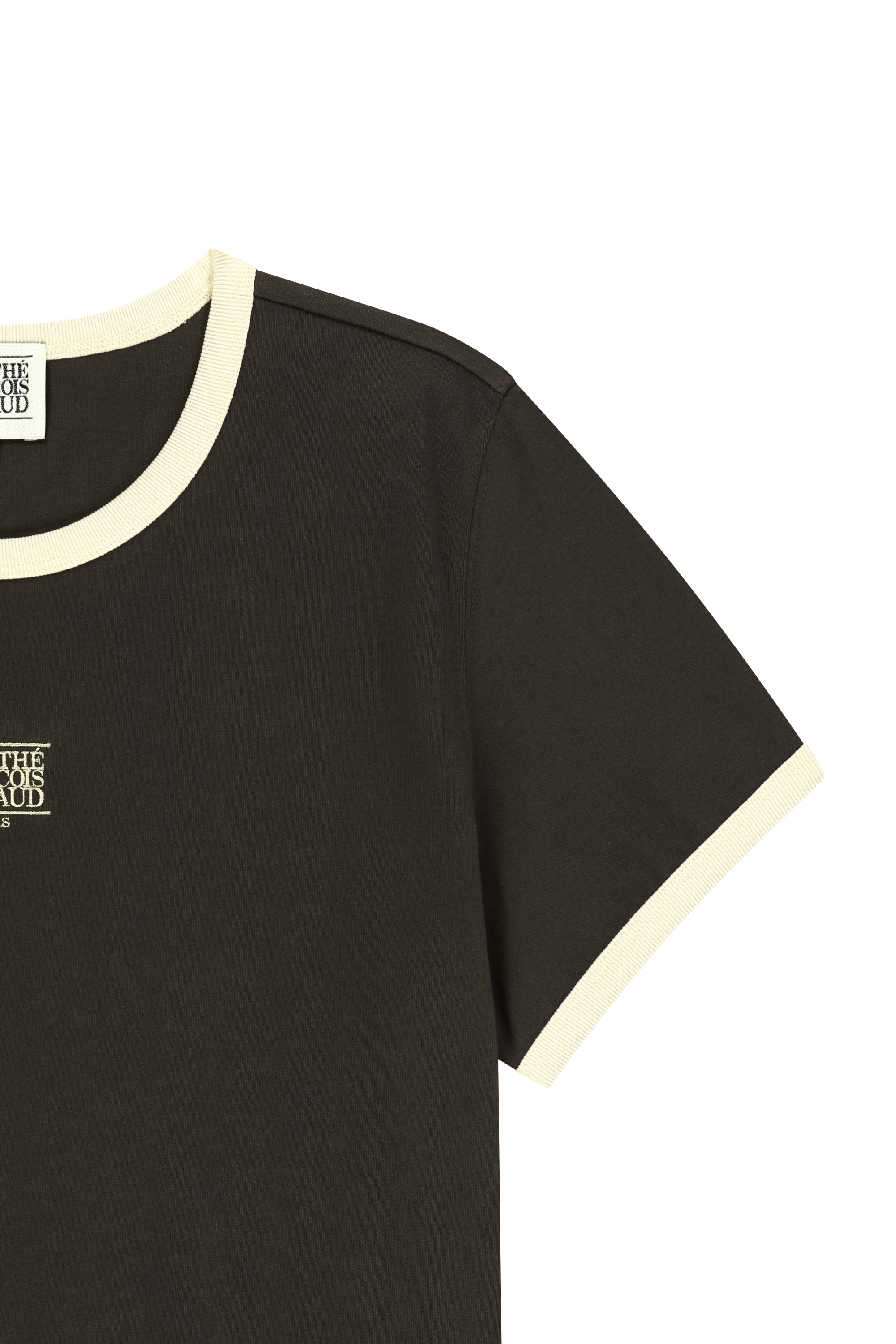 W Classic Logo Ringer Tee Dark Brown