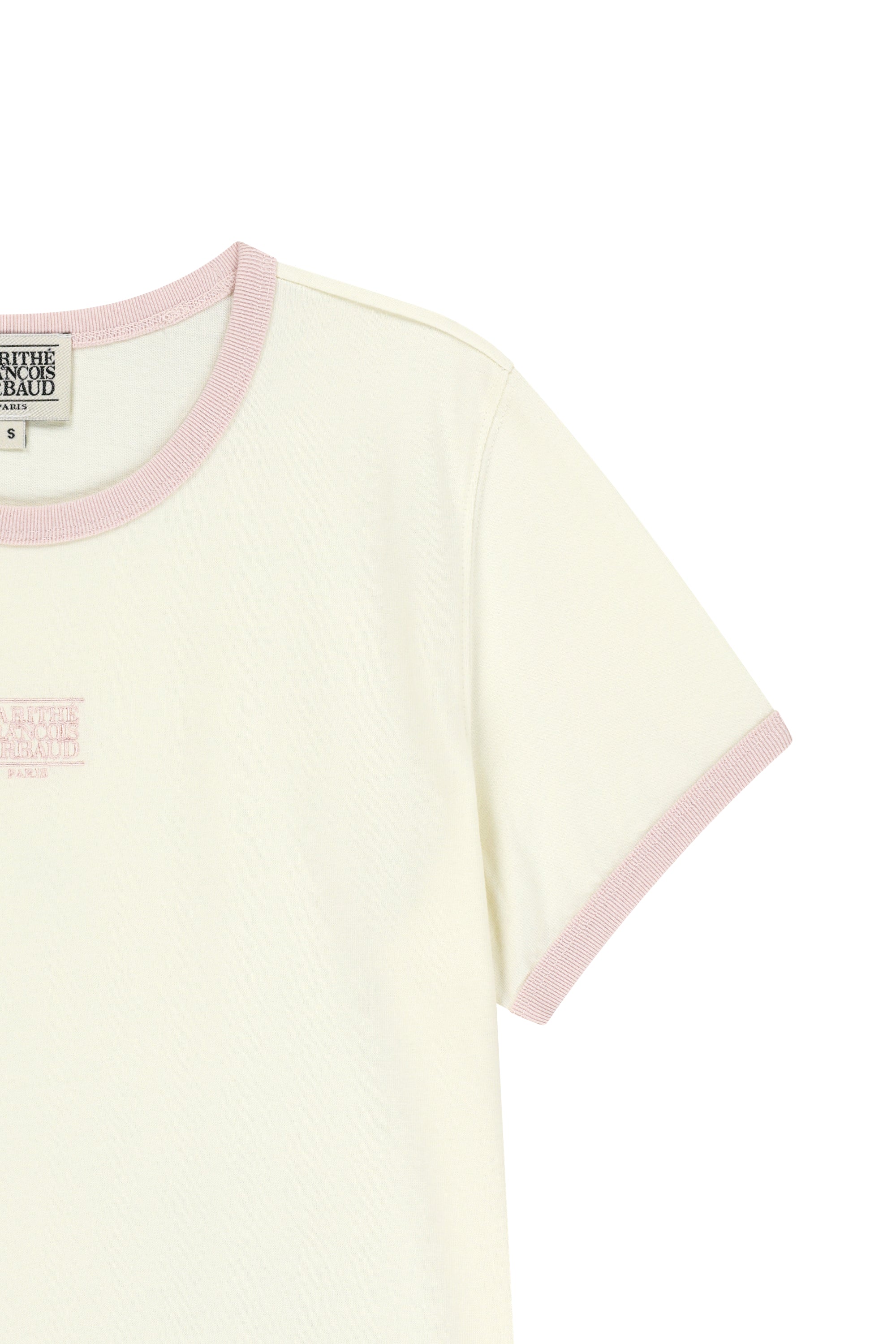 W Classic Logo Ringer Tee Ivory