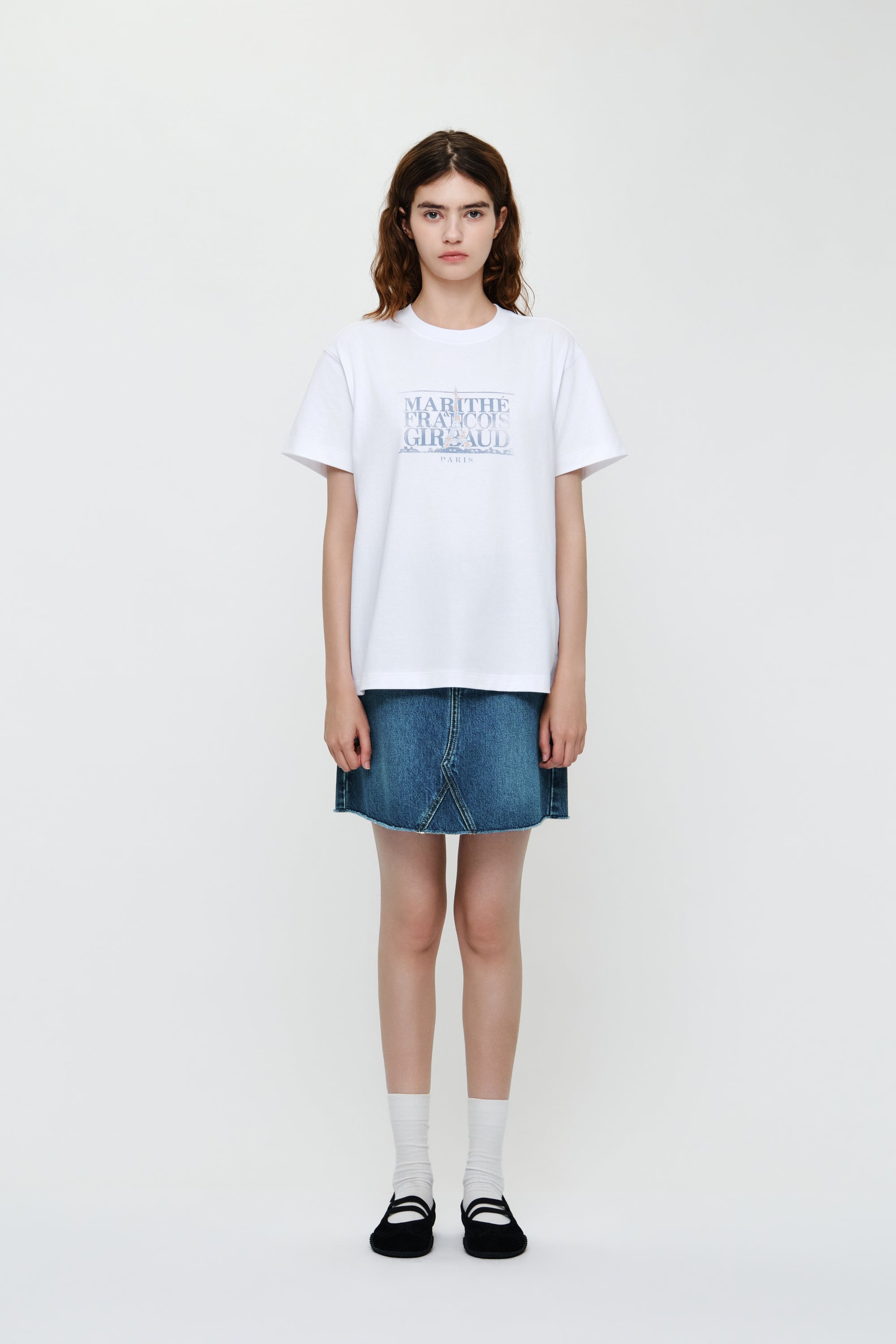 Eiffel Classic Logo Tee White