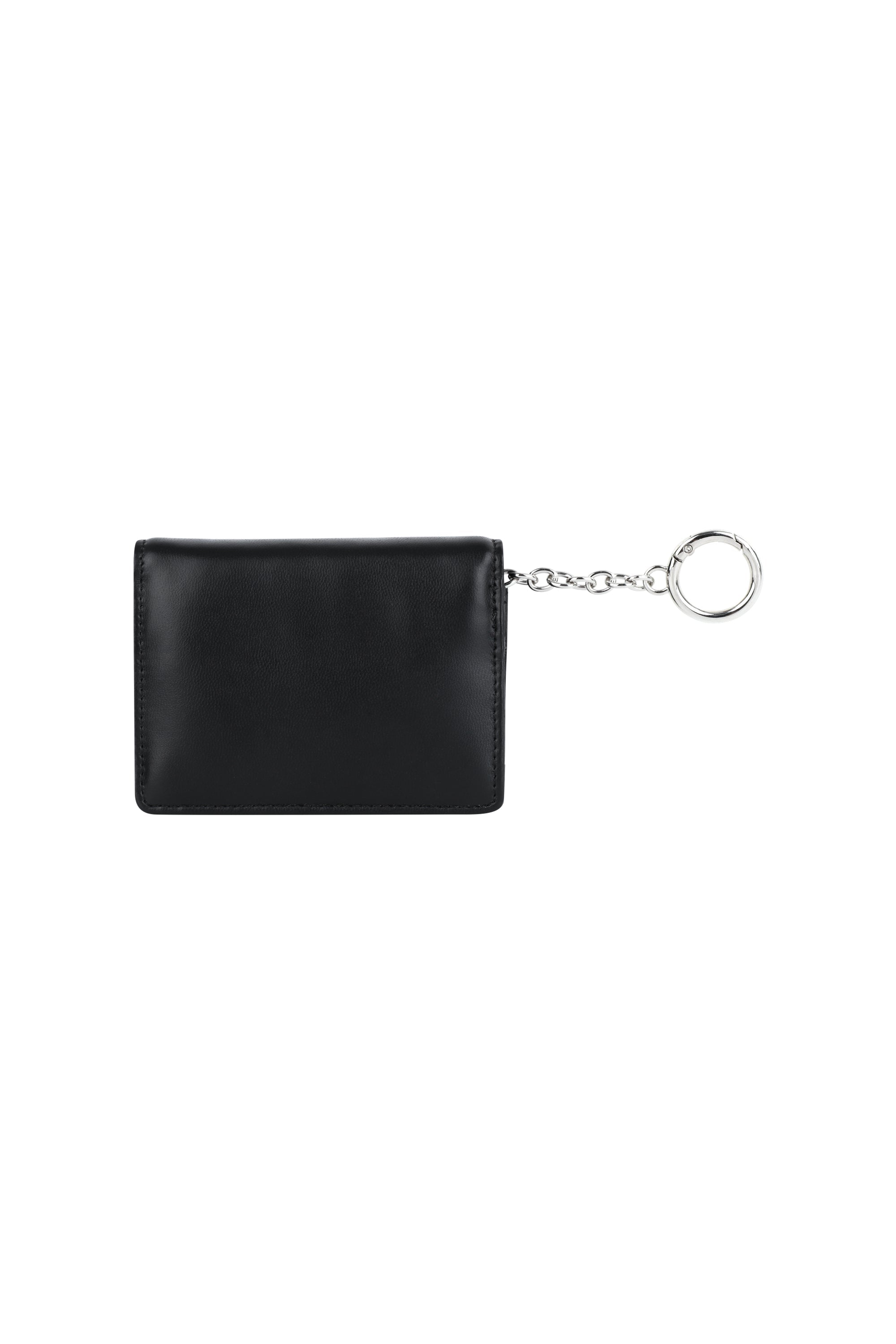 Classic Logo Flap Card Wallet Black