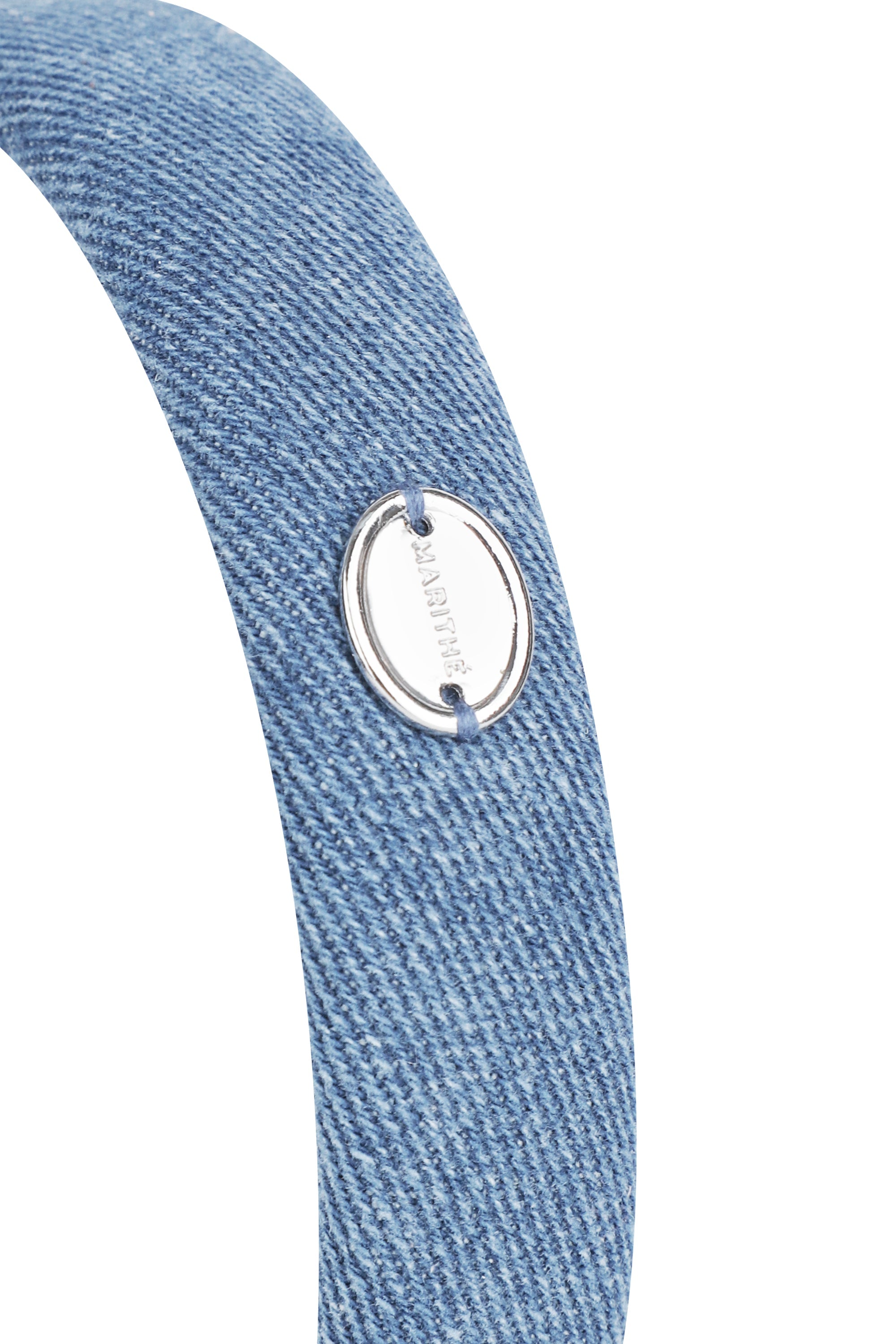 Regular Logo Slim Denim Hairband Blue