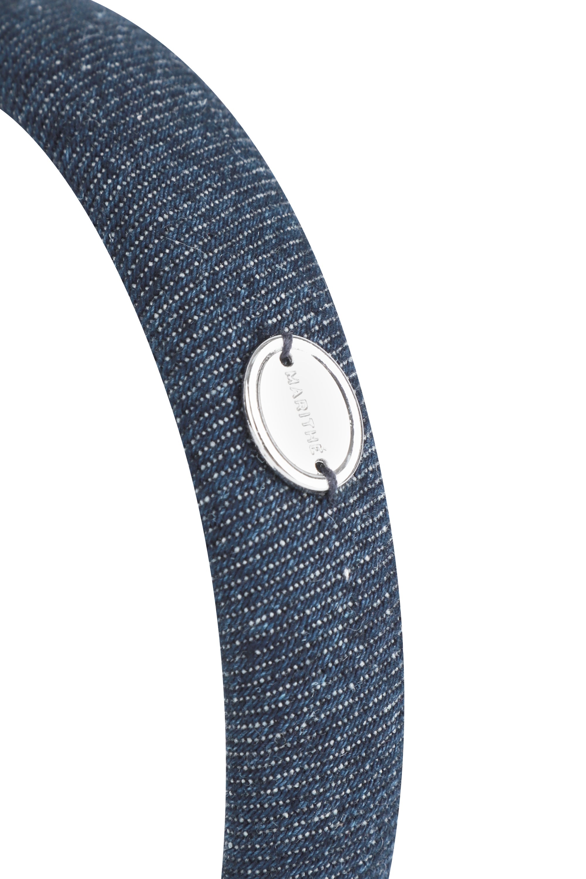 Regular Logo Slim Denim Hairband Indigo