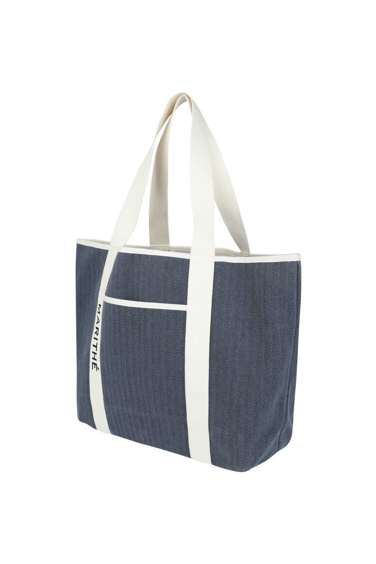 Regular Logo Big Cotton Bag Navy